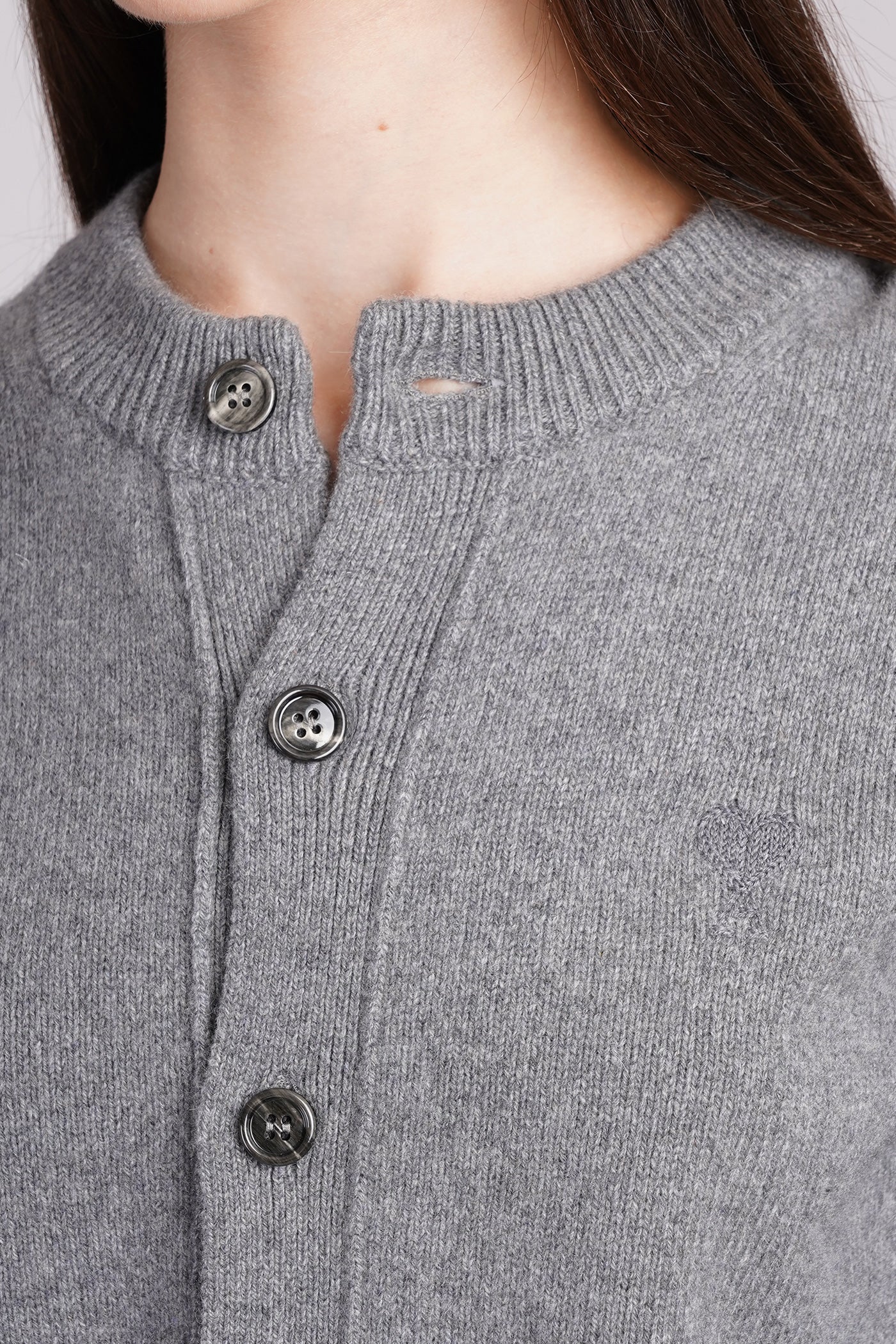 Cardigan in grey cashmere - Image 5