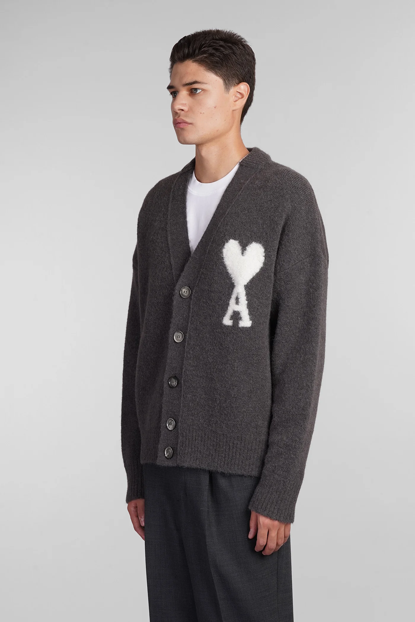 Cardigan in grey wool - Image 4