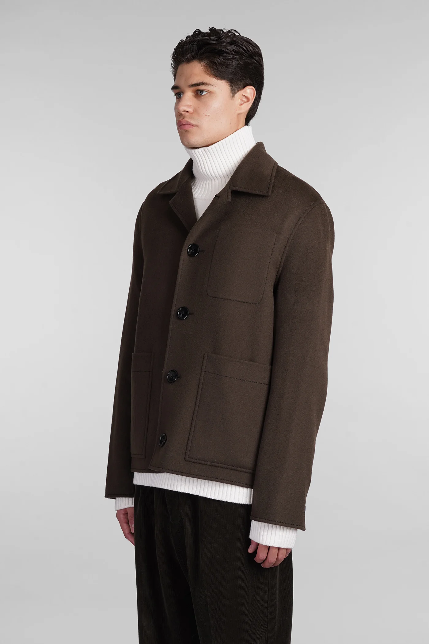 Coat in brown wool - Image 4