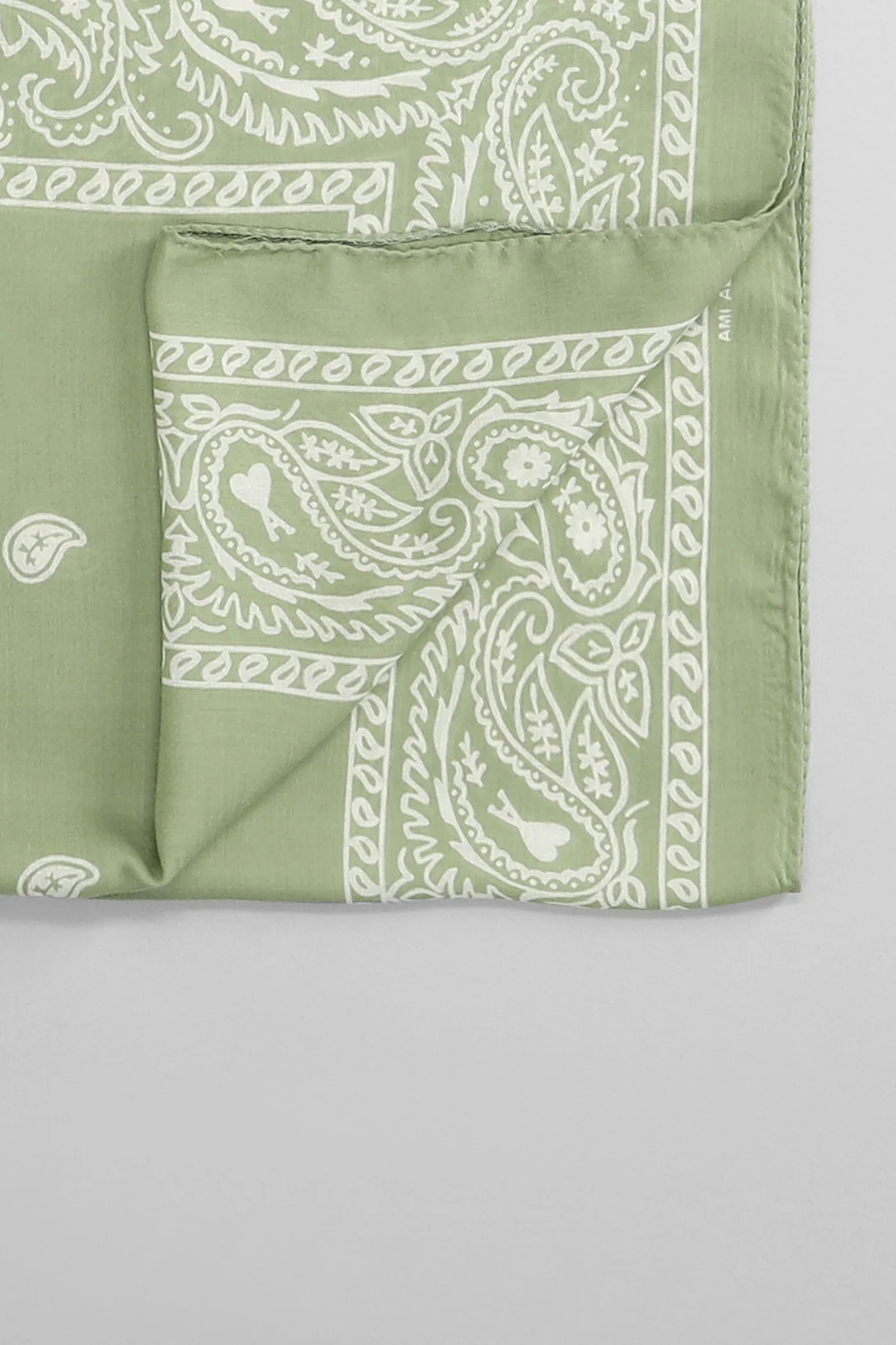 Foulard in green viscose - Image 2