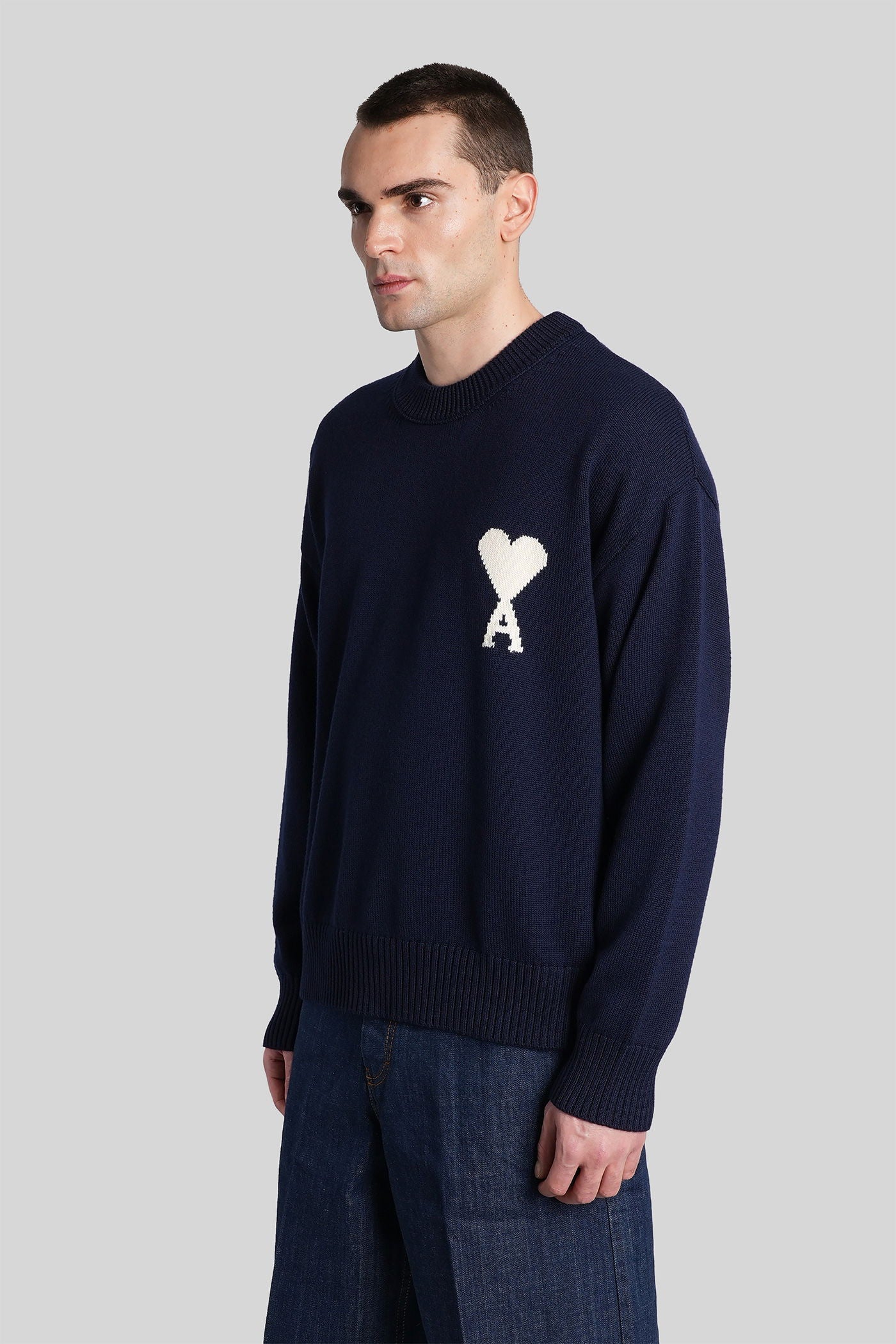Knitwear in blue wool - Image 4