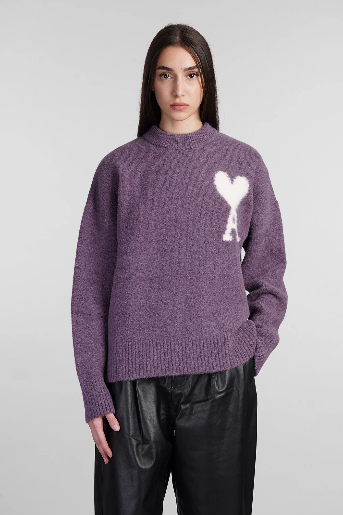 Knitwear in Viola wool