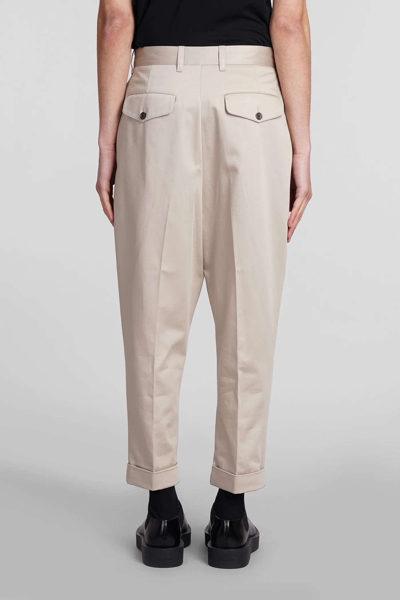 Pants in beige cotton - Image 3