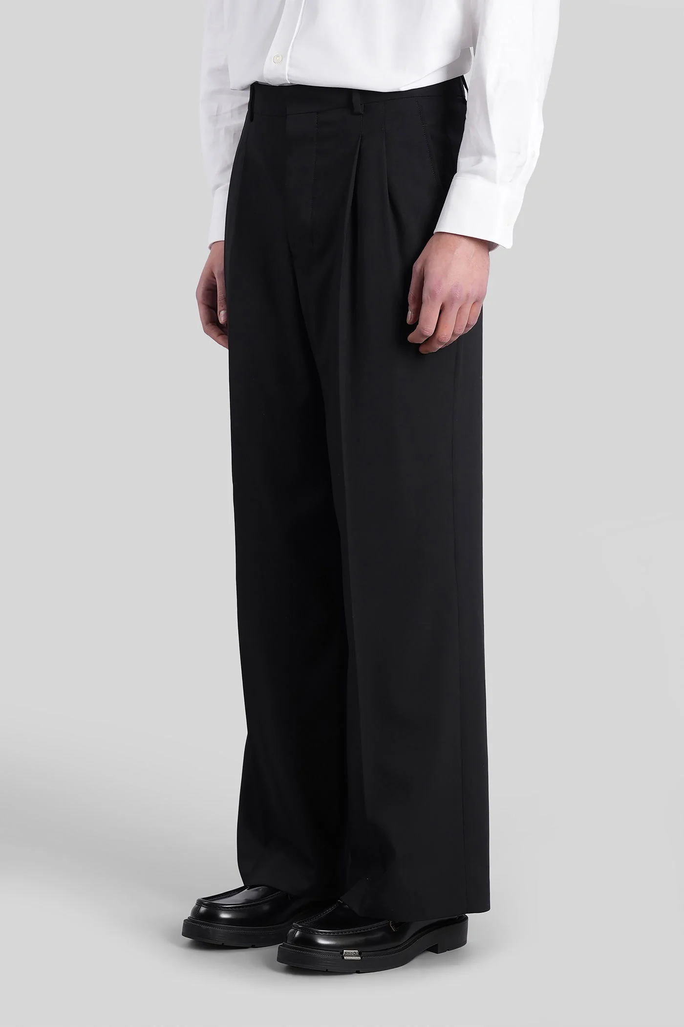 Pants in black wool - Image 4