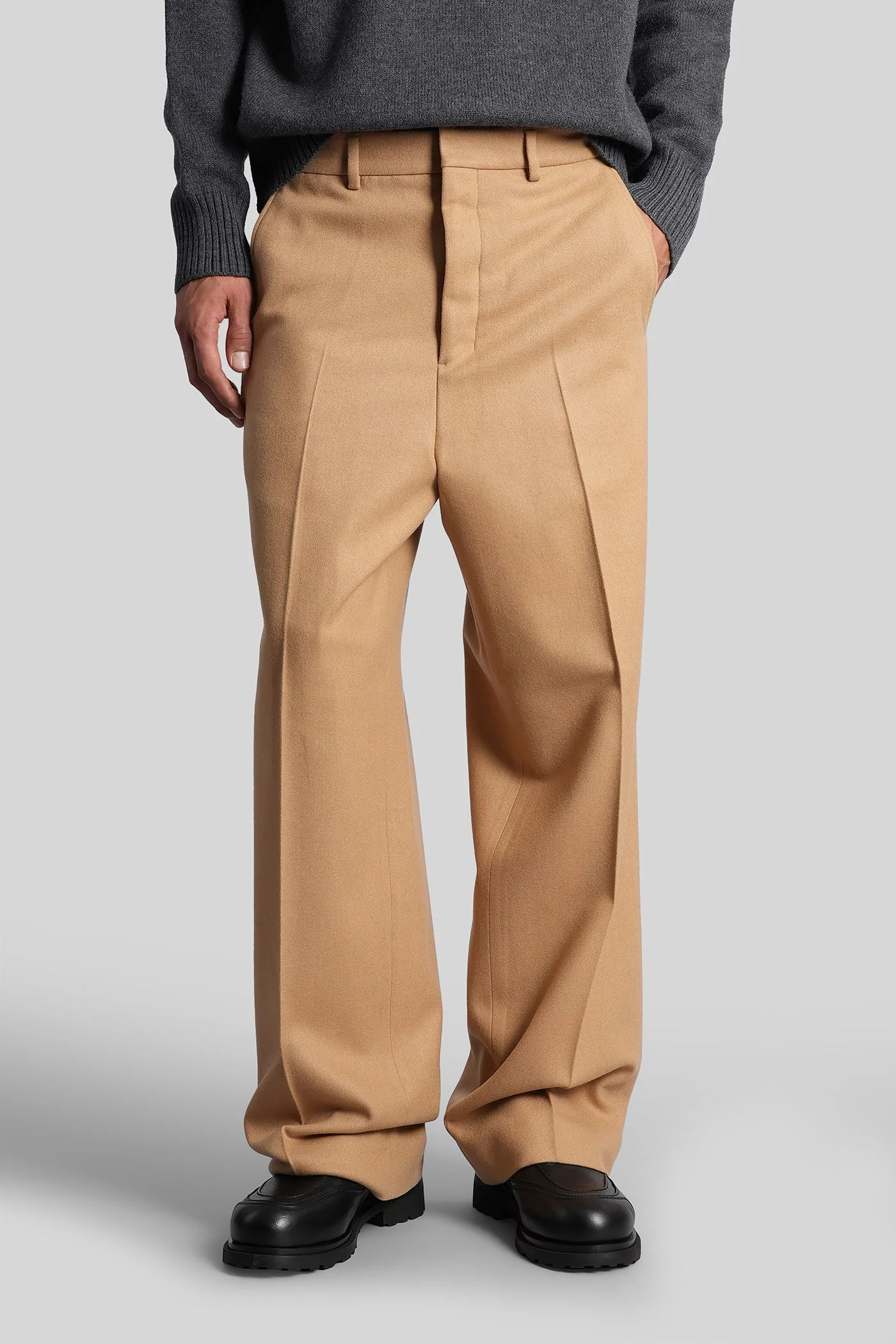 Pants in Camel wool
