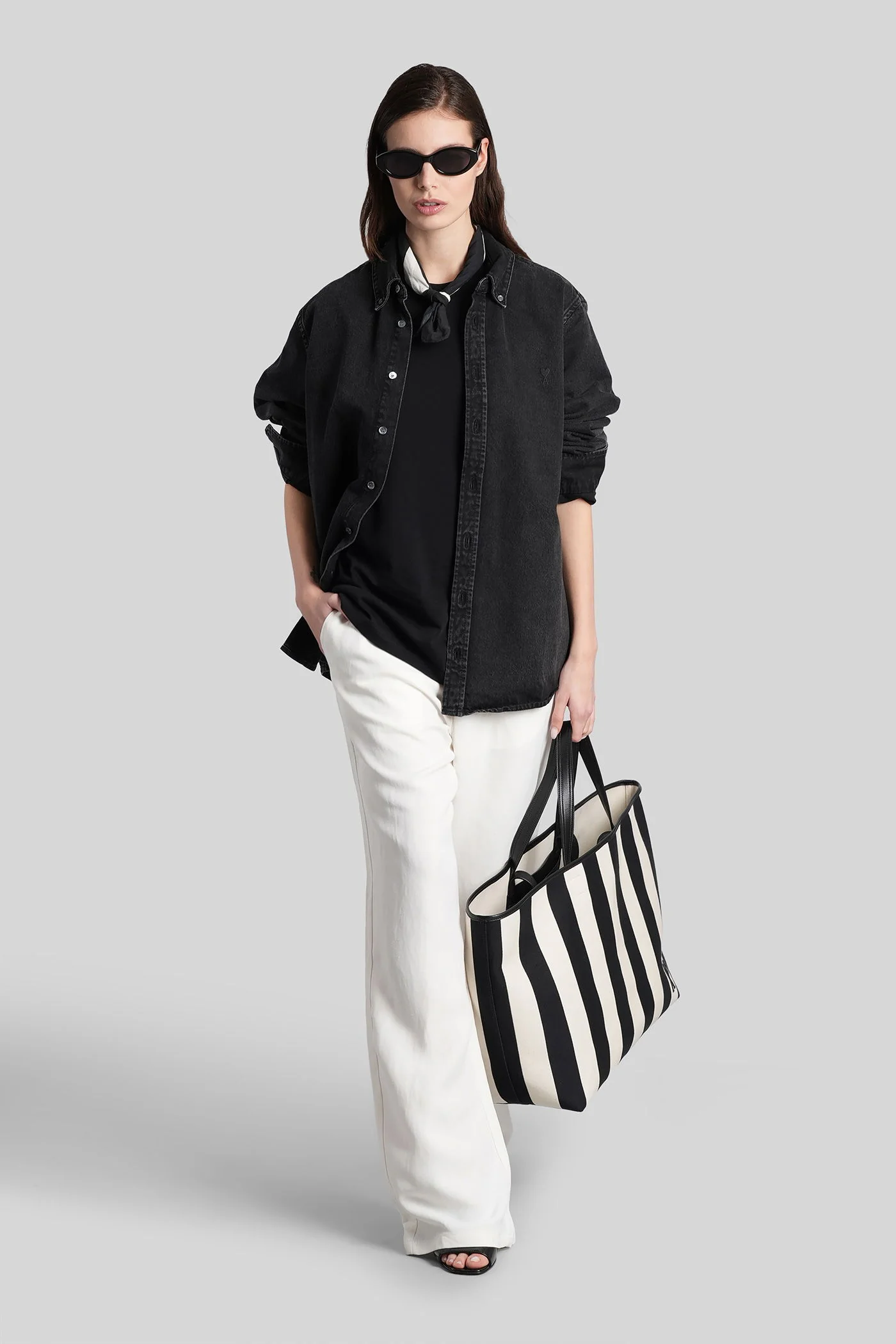 Pants in white viscose - Image 2
