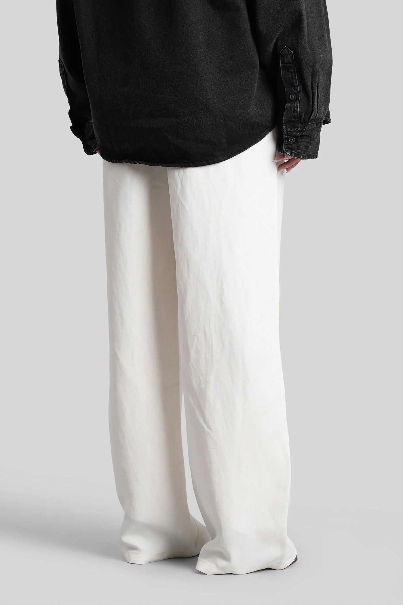 Pants in white viscose - Image 3