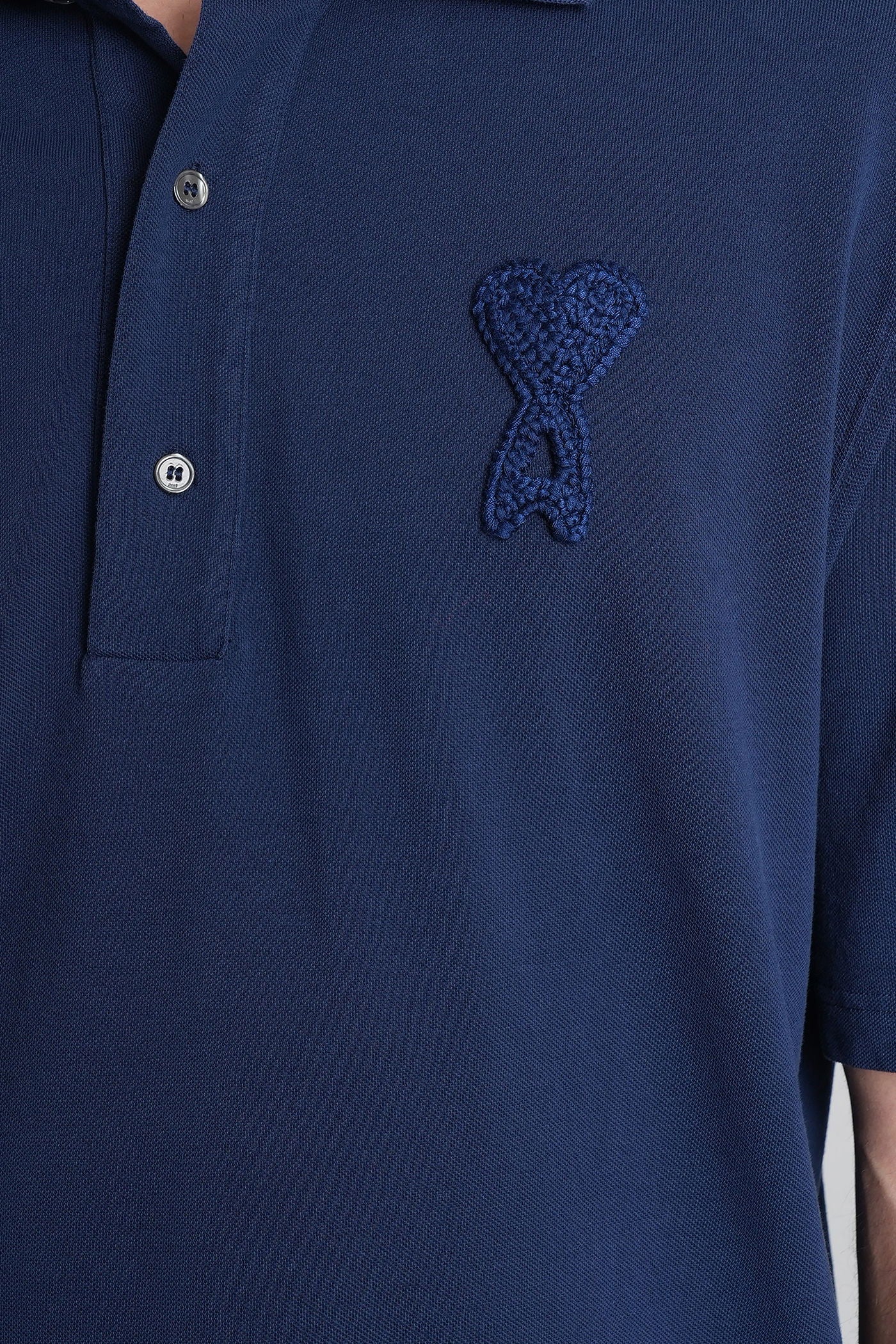 Polo in blue cotton - Image 5