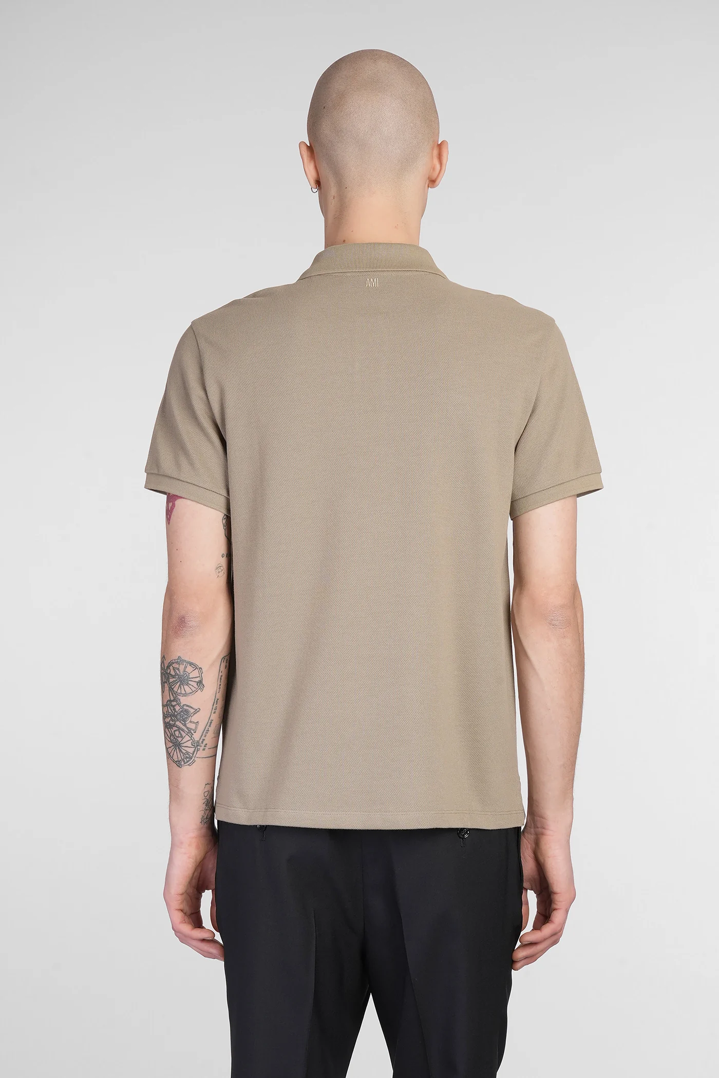 Polo in green cotton - Image 3