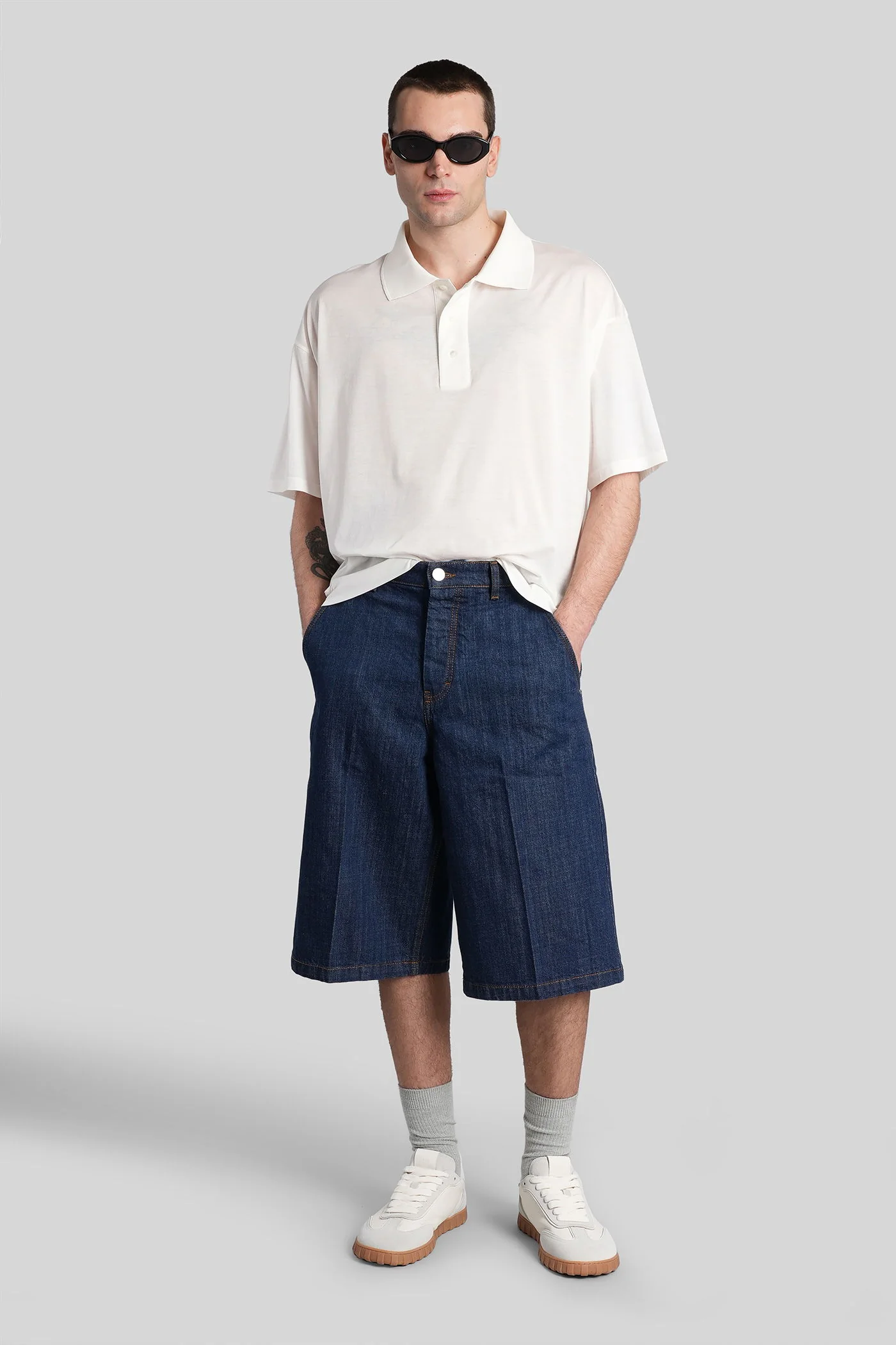 Polo in white cotton - Image 2