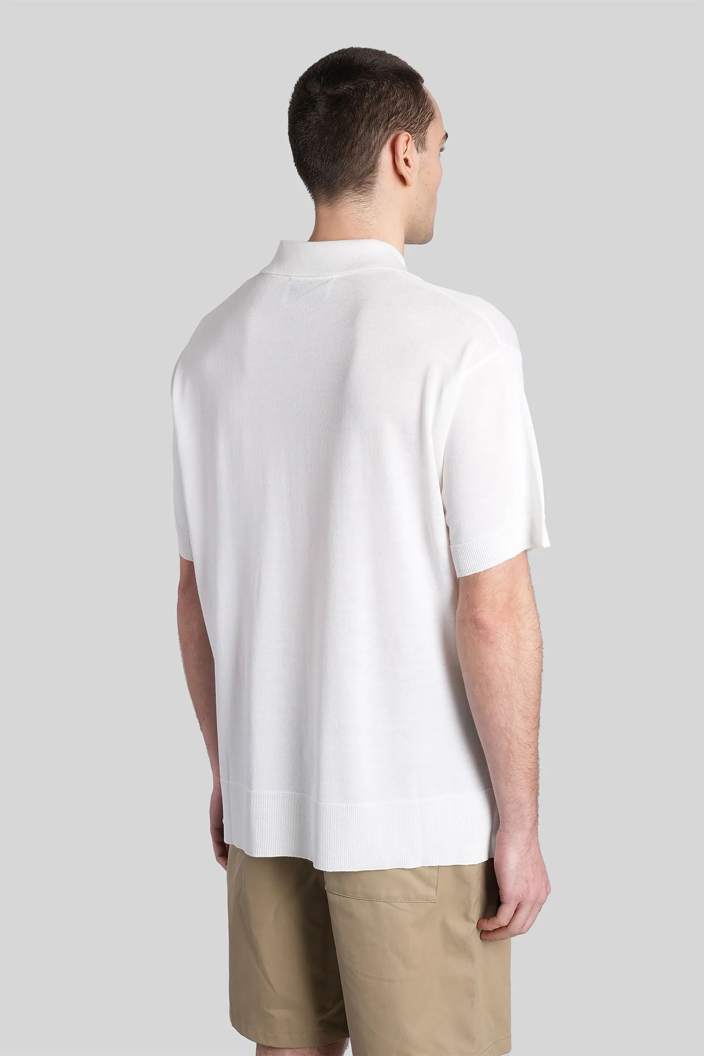 Polo in white wool - Image 3