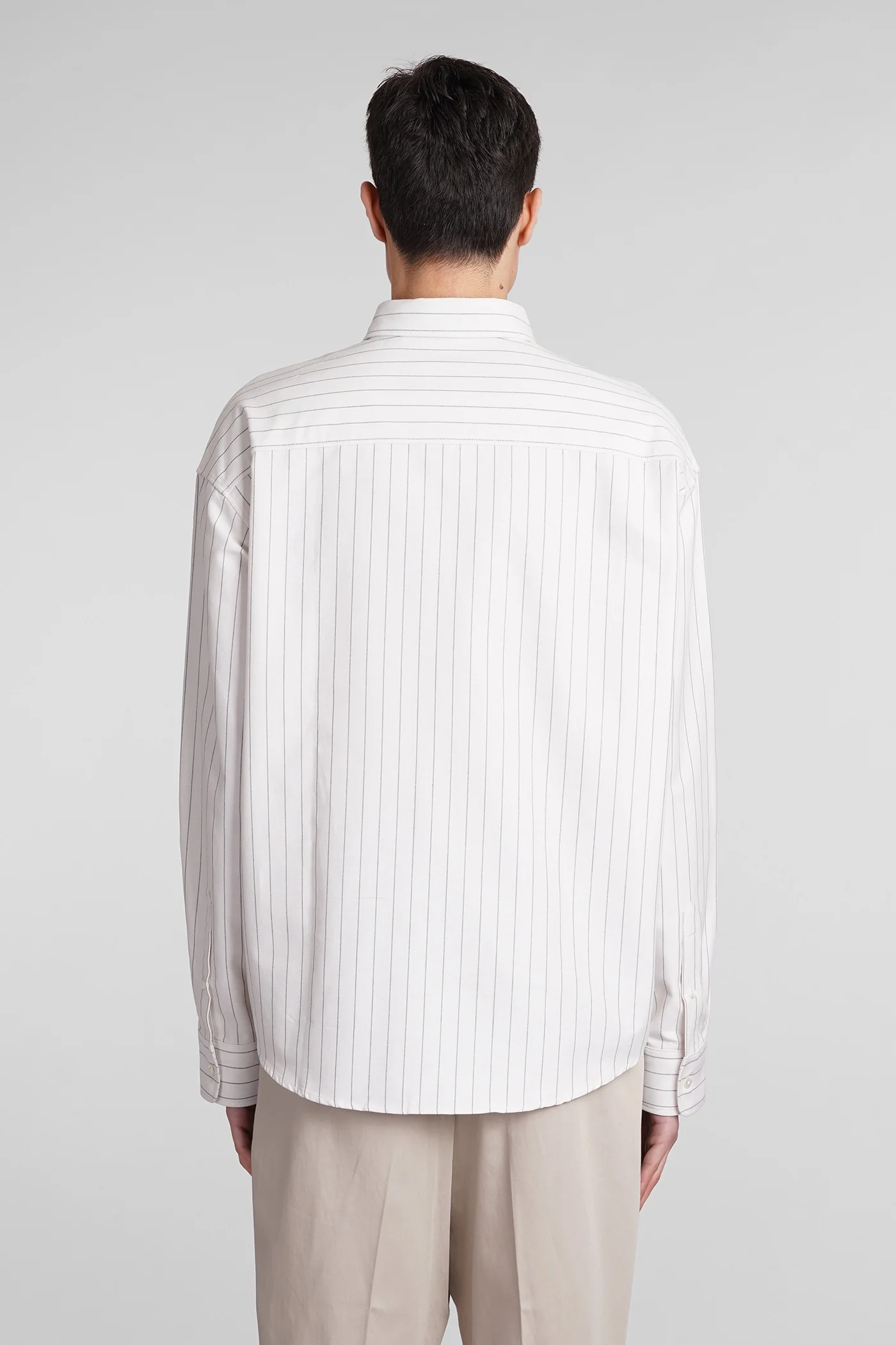 Shirt in beige cotton - Image 3