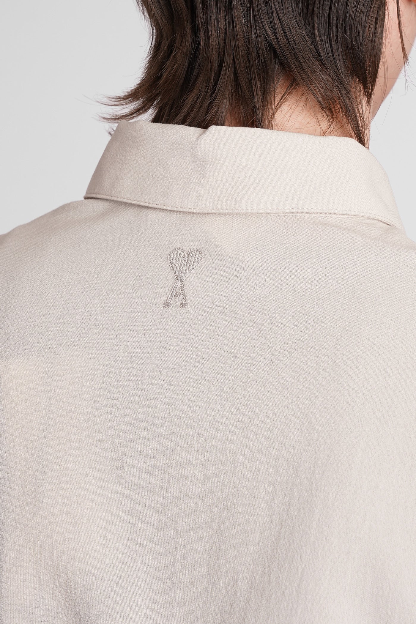 Shirt in beige cotton - Image 5