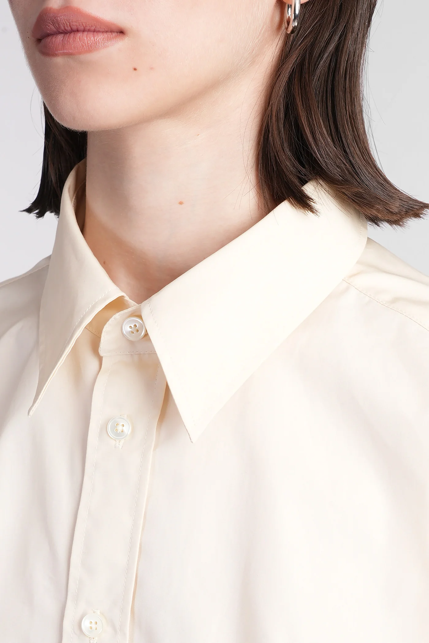 Shirt in beige cotton - Image 5