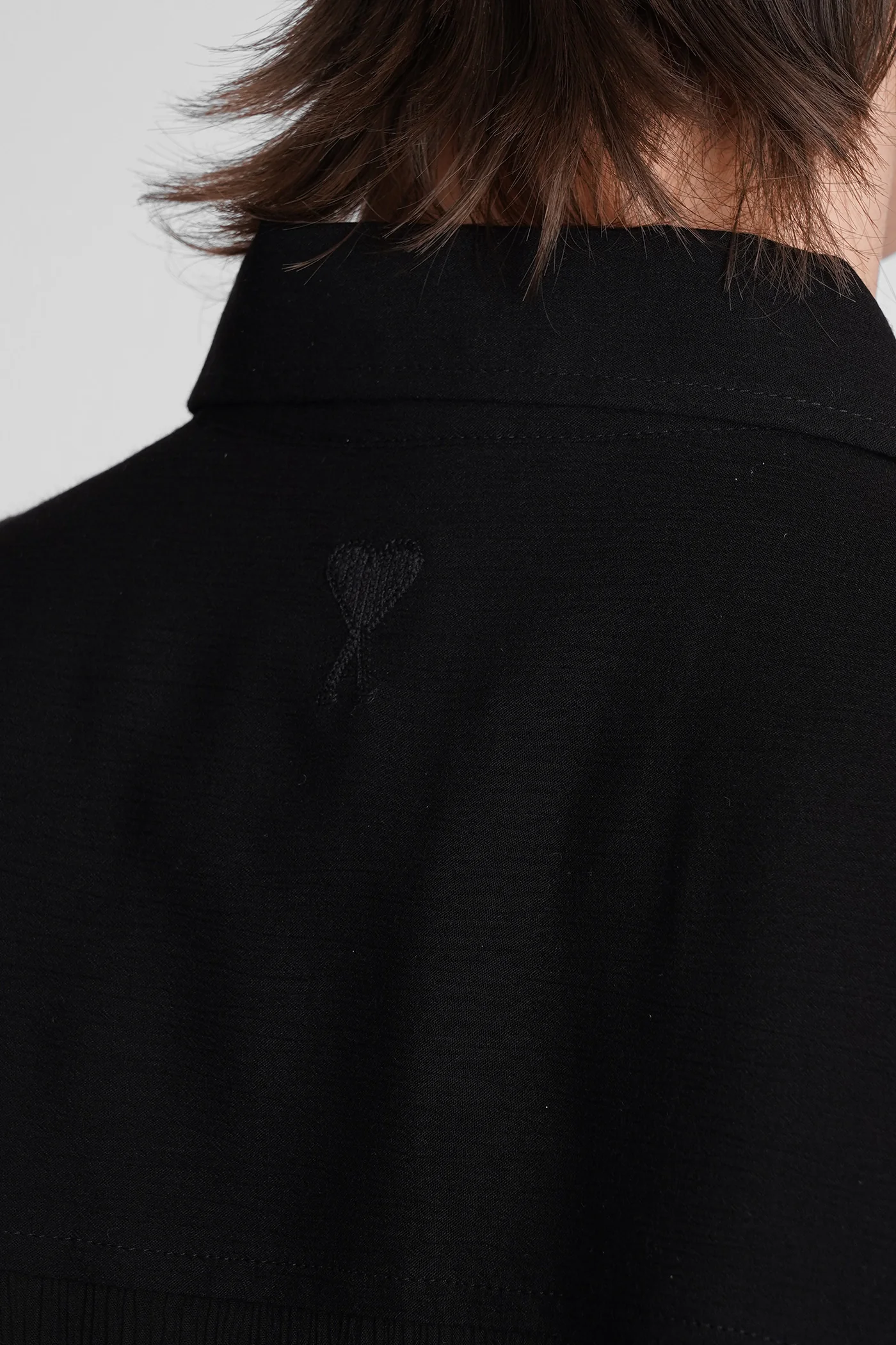 Shirt in black viscose - Image 5