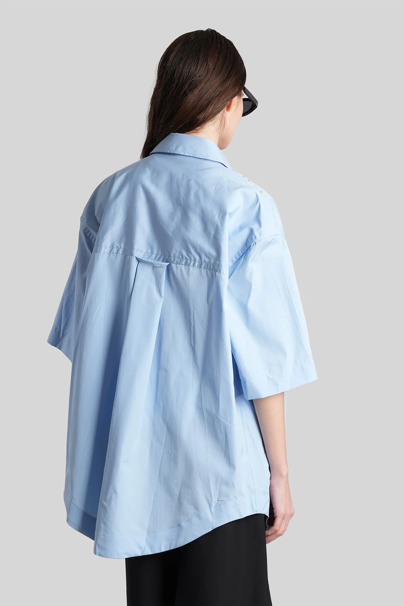 Shirt in blue cotton - Image 3
