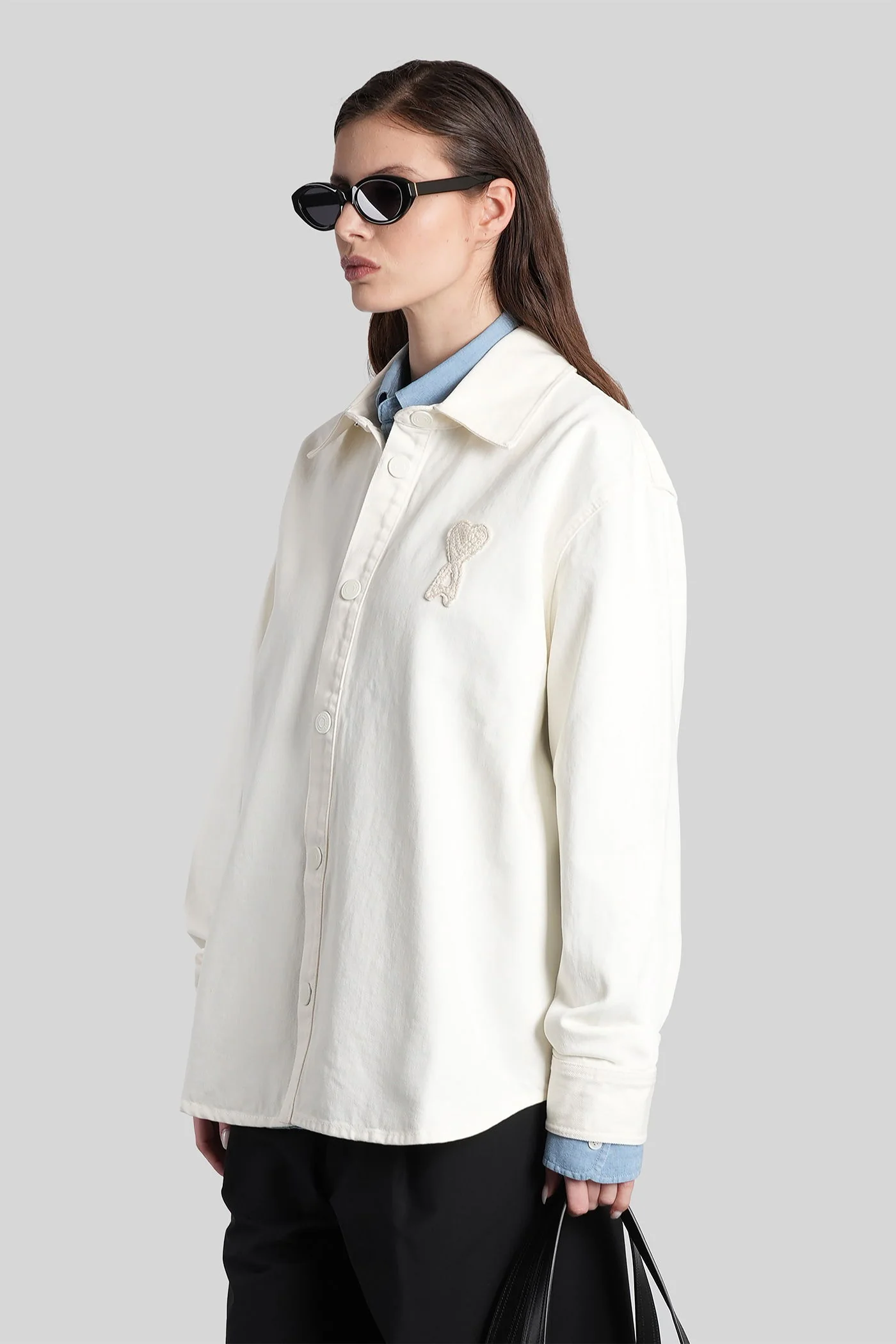 Shirt in white cotton - Image 4