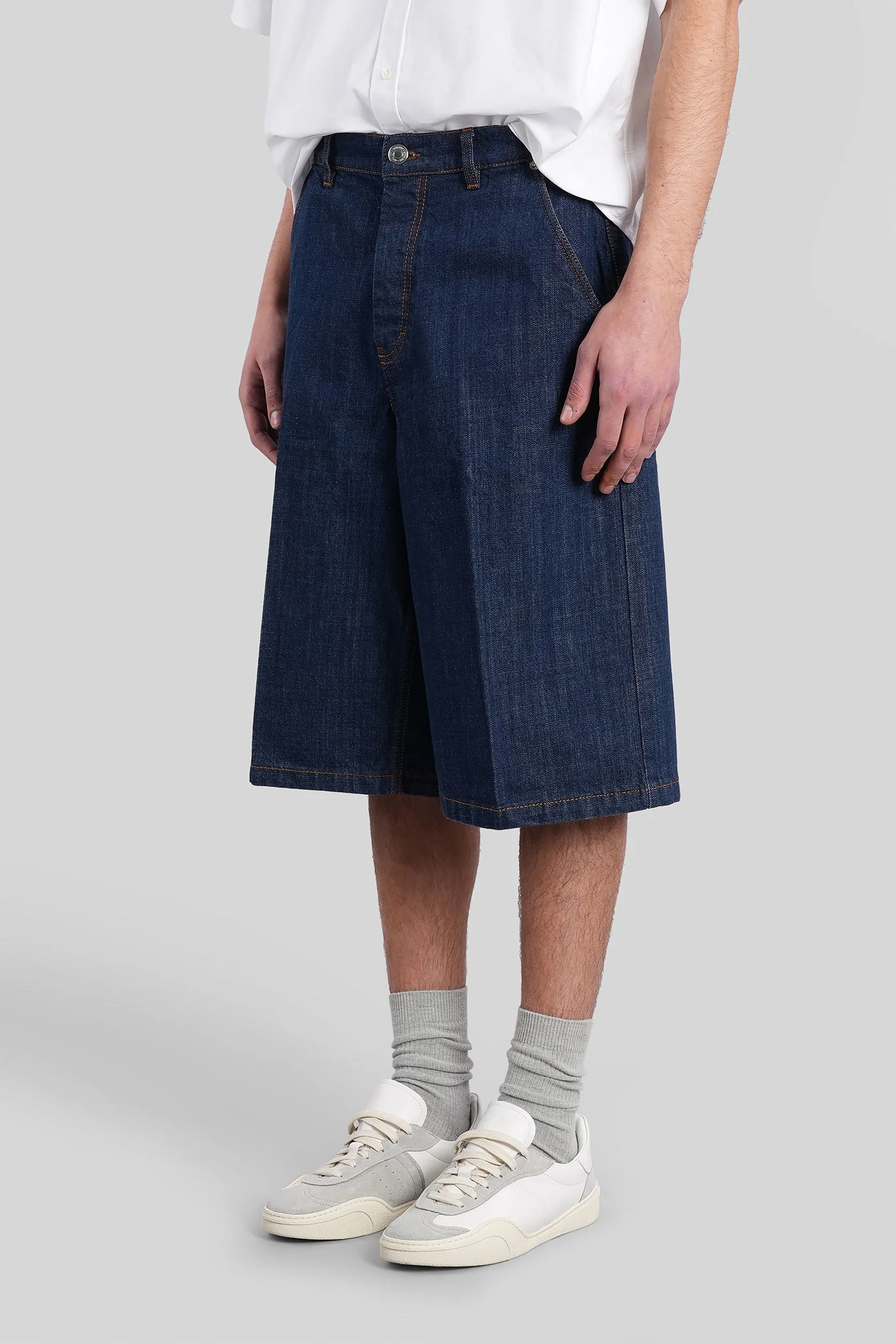 Shorts in blue cotton - Image 4