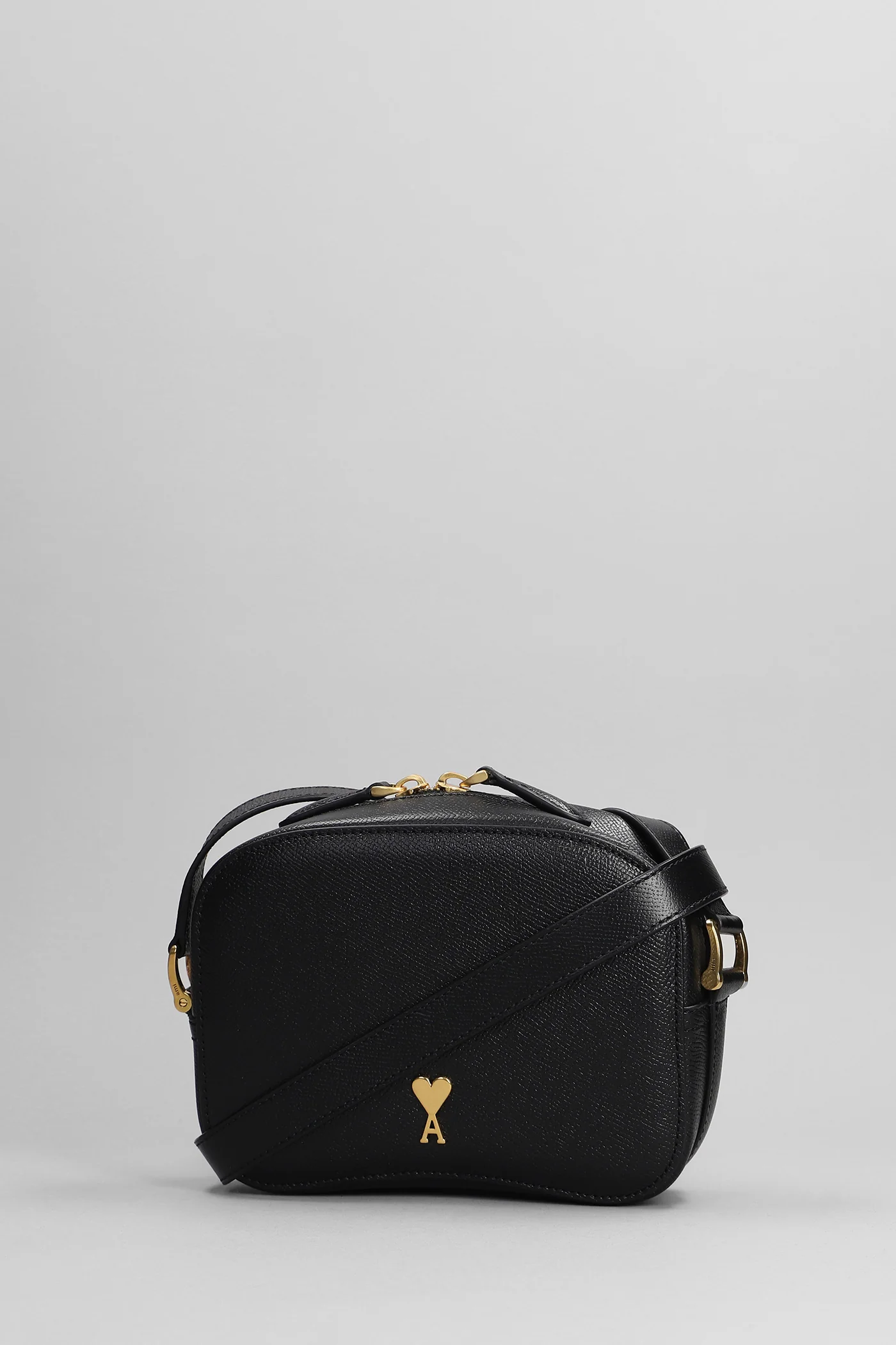 Shoulder bag in black leather - Image 2