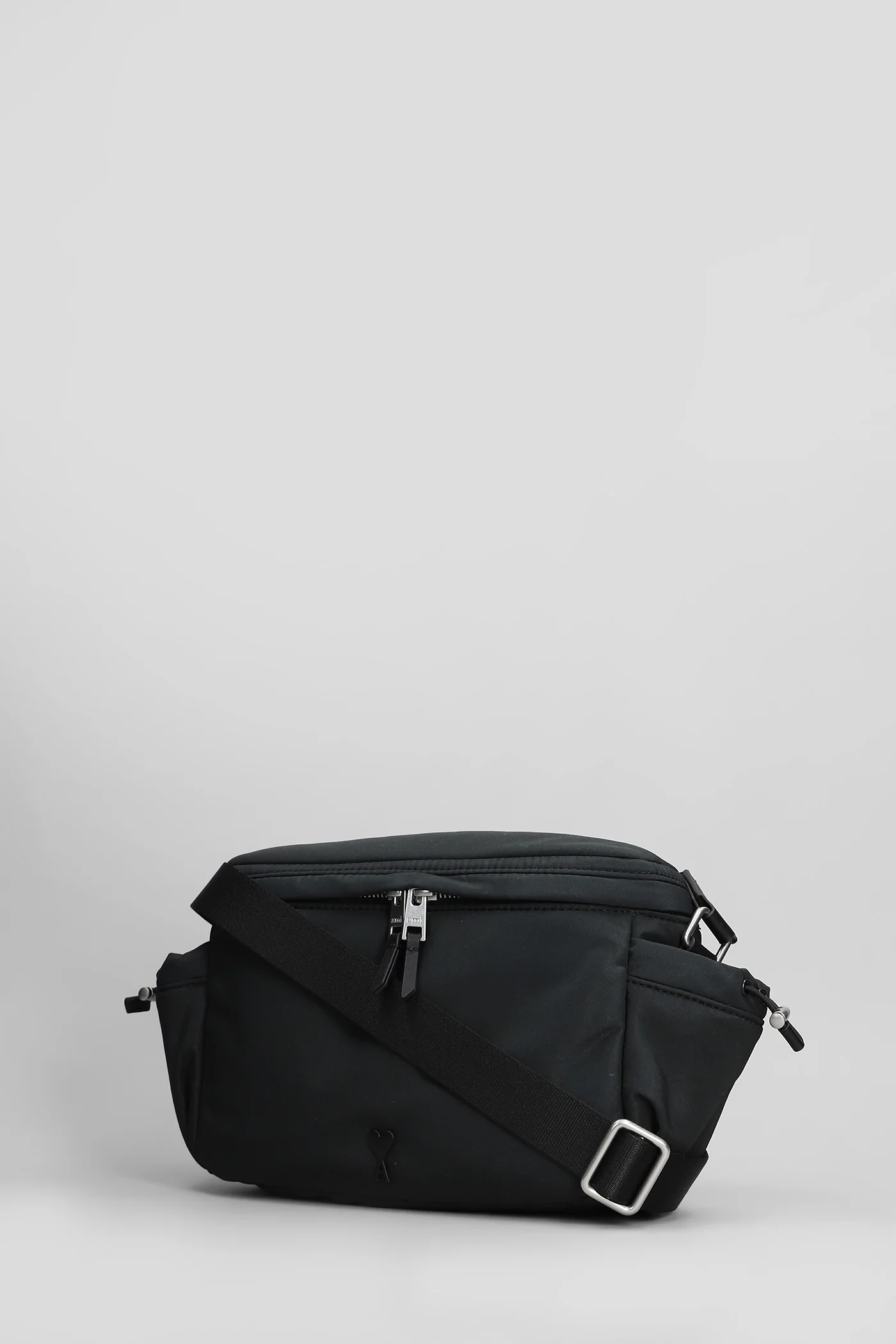 Shoulder bag in black polyester - Image 2