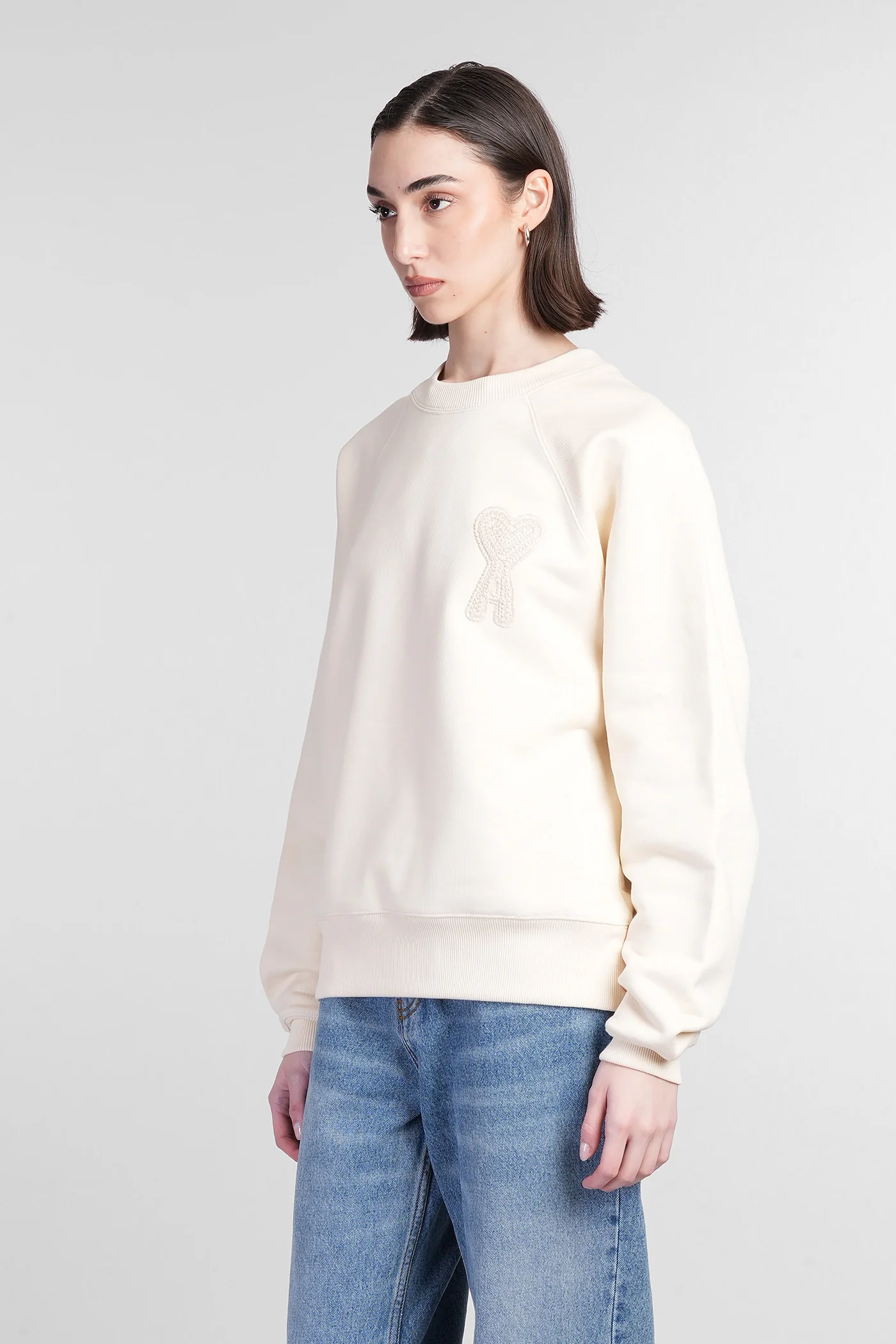 Sweatshirt in beige cotton - Image 4
