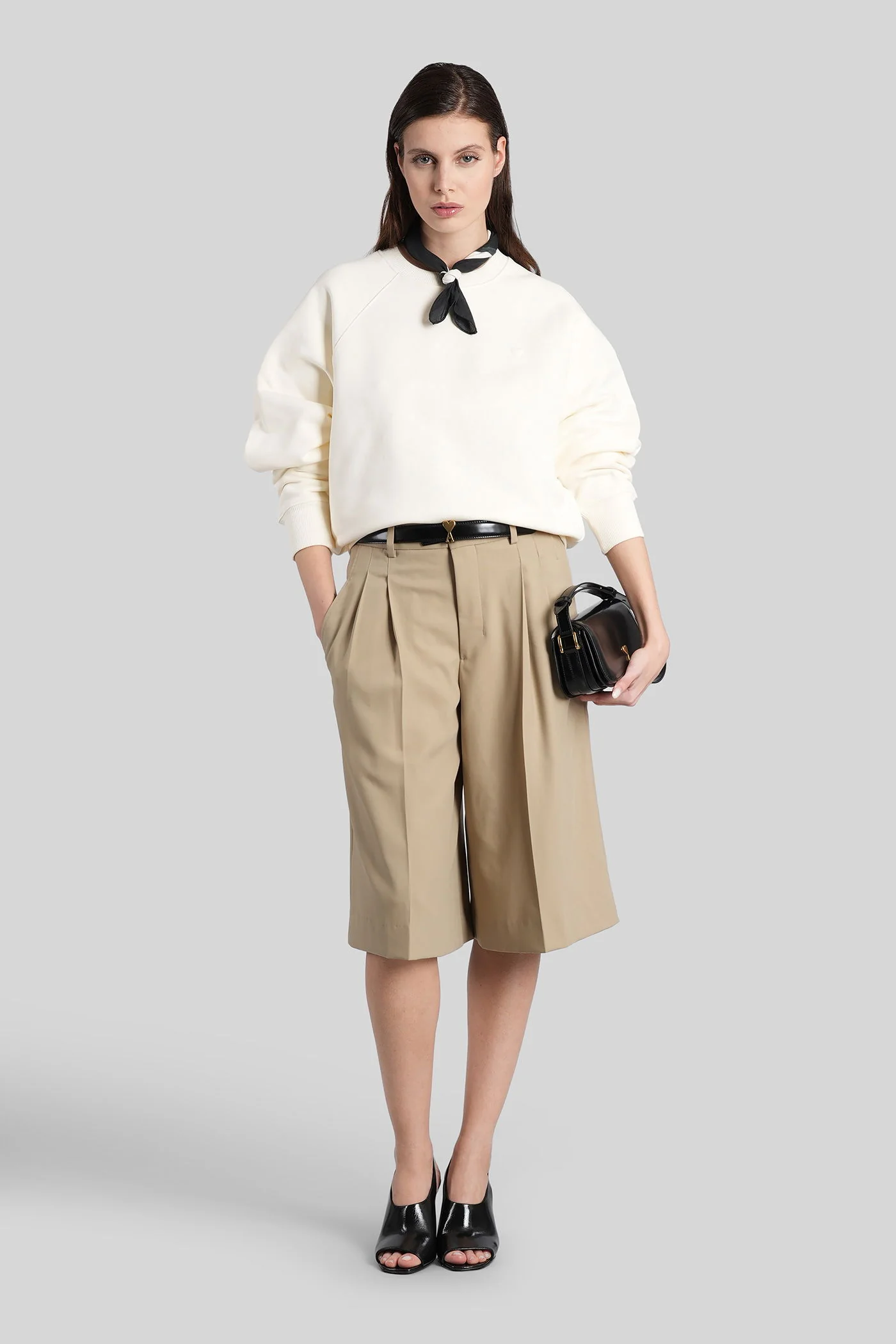 Sweatshirt in beige cotton - Image 2