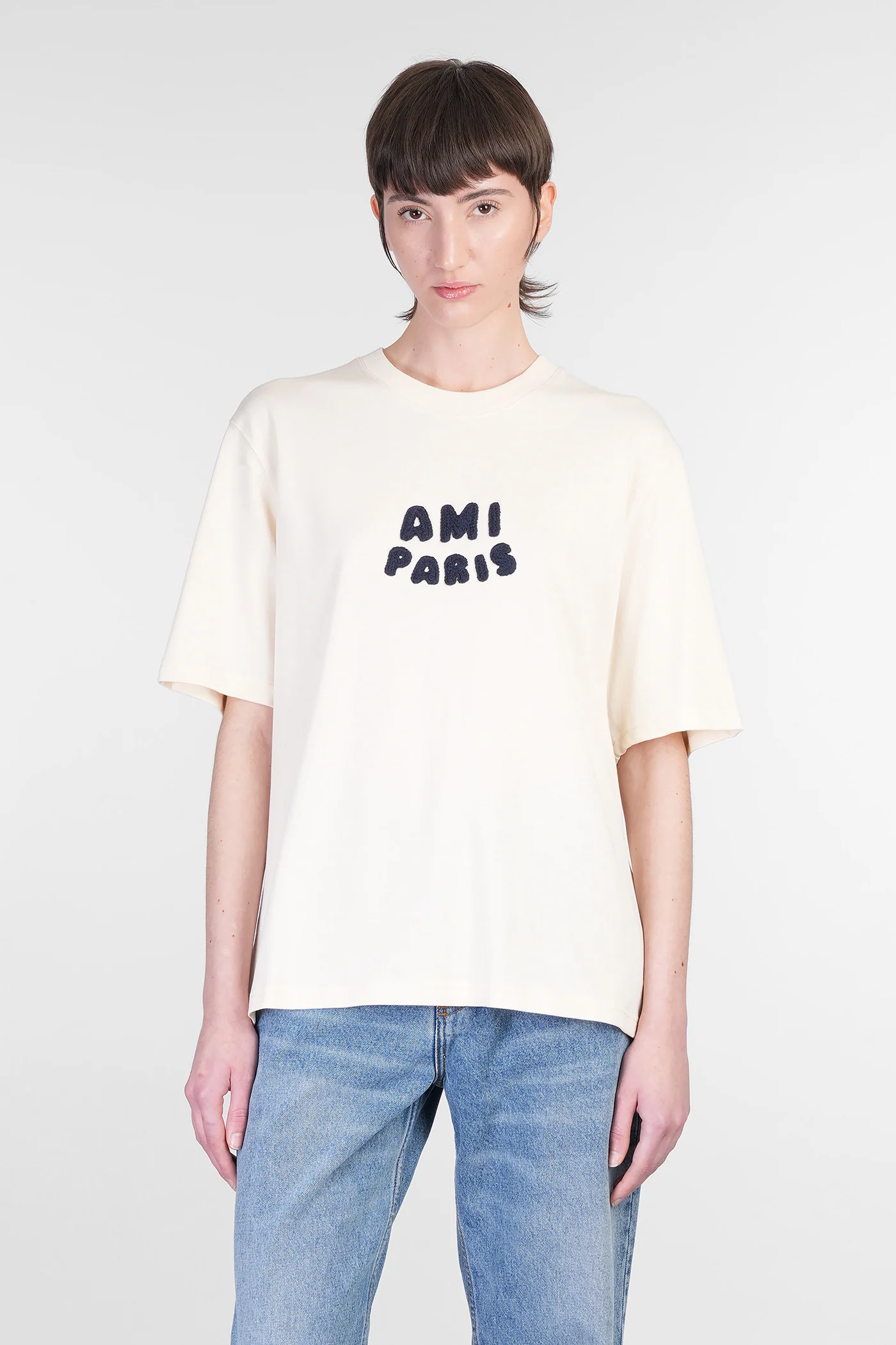 T-Shirt in beige cotton