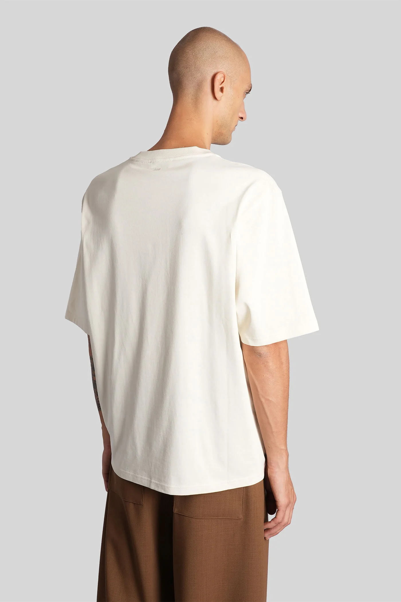 T-Shirt in beige cotton - Image 3