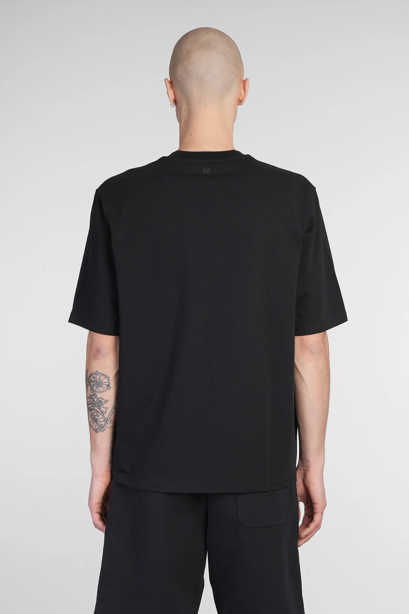 T-Shirt in black cotton - Image 3