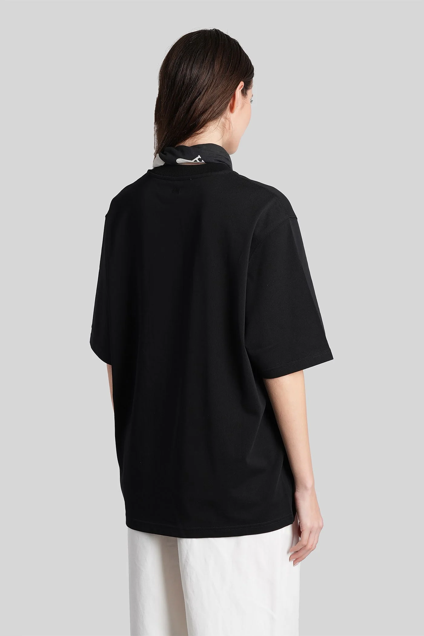 T-Shirt in black cotton - Image 3