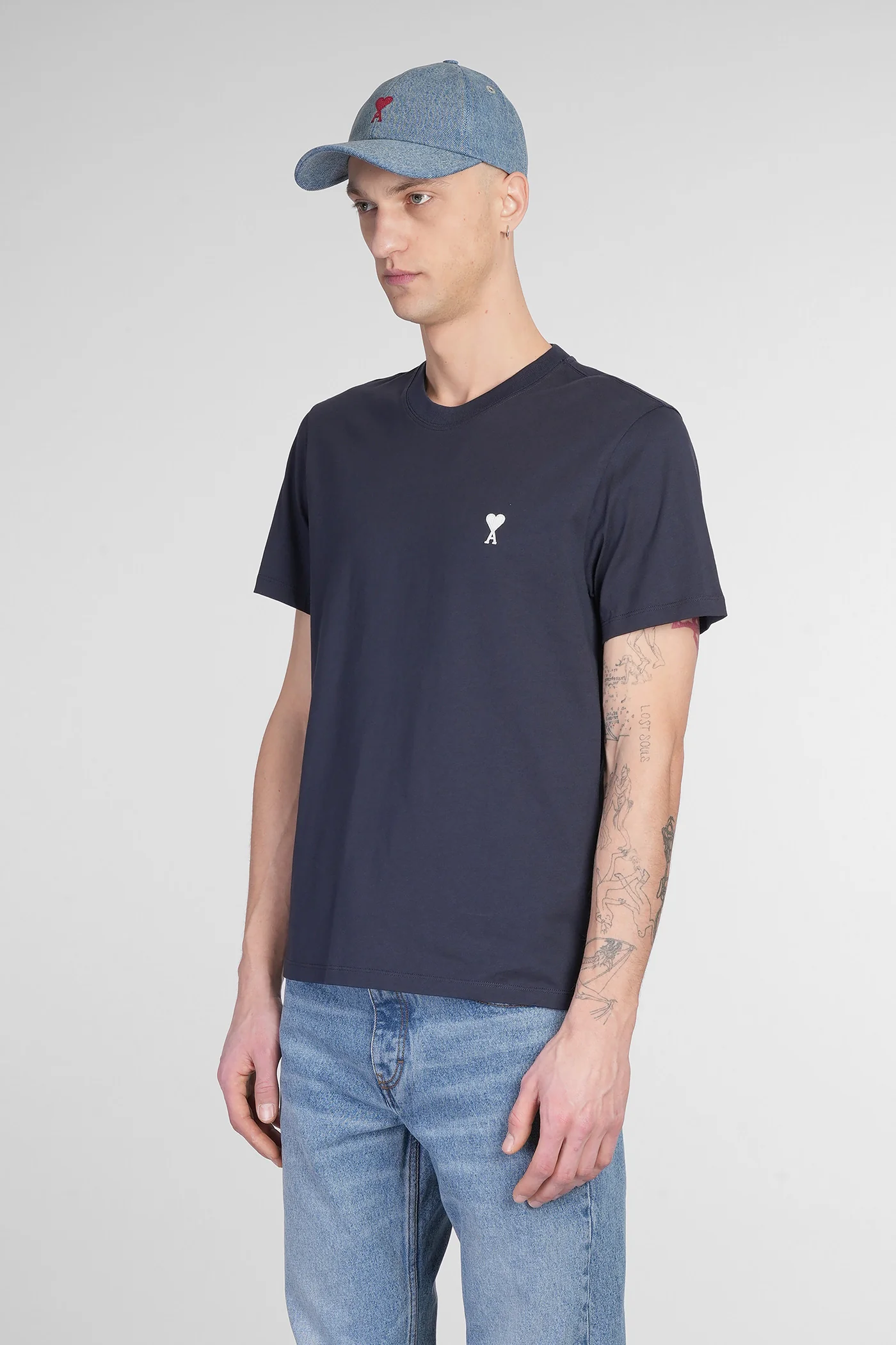 T-Shirt in blue cotton - Image 4