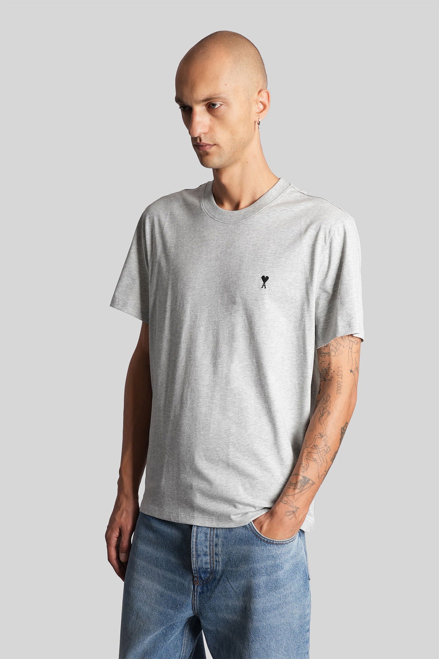 T-Shirt in grey cotton - Image 4