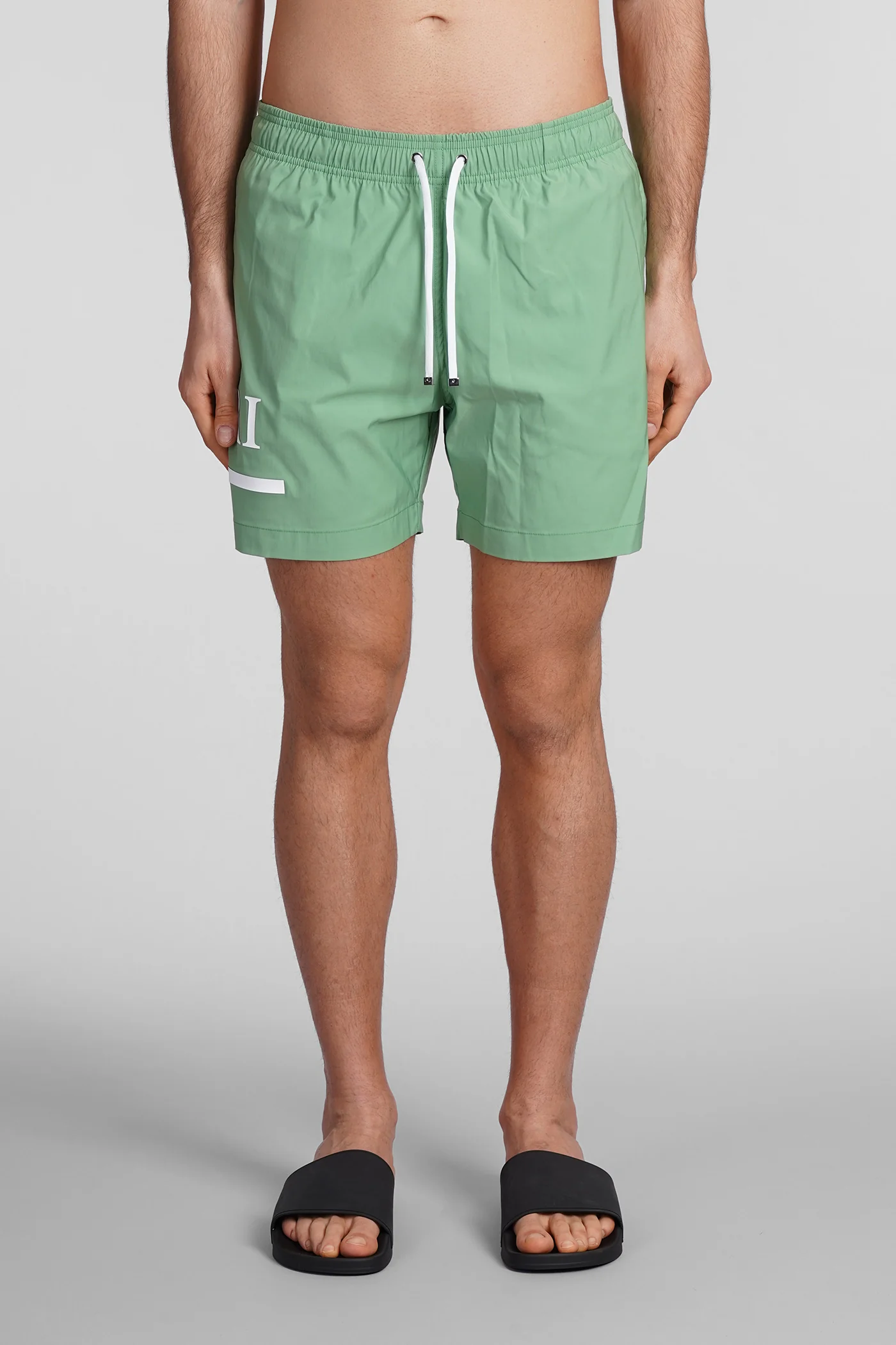 Beachwear in green polyester