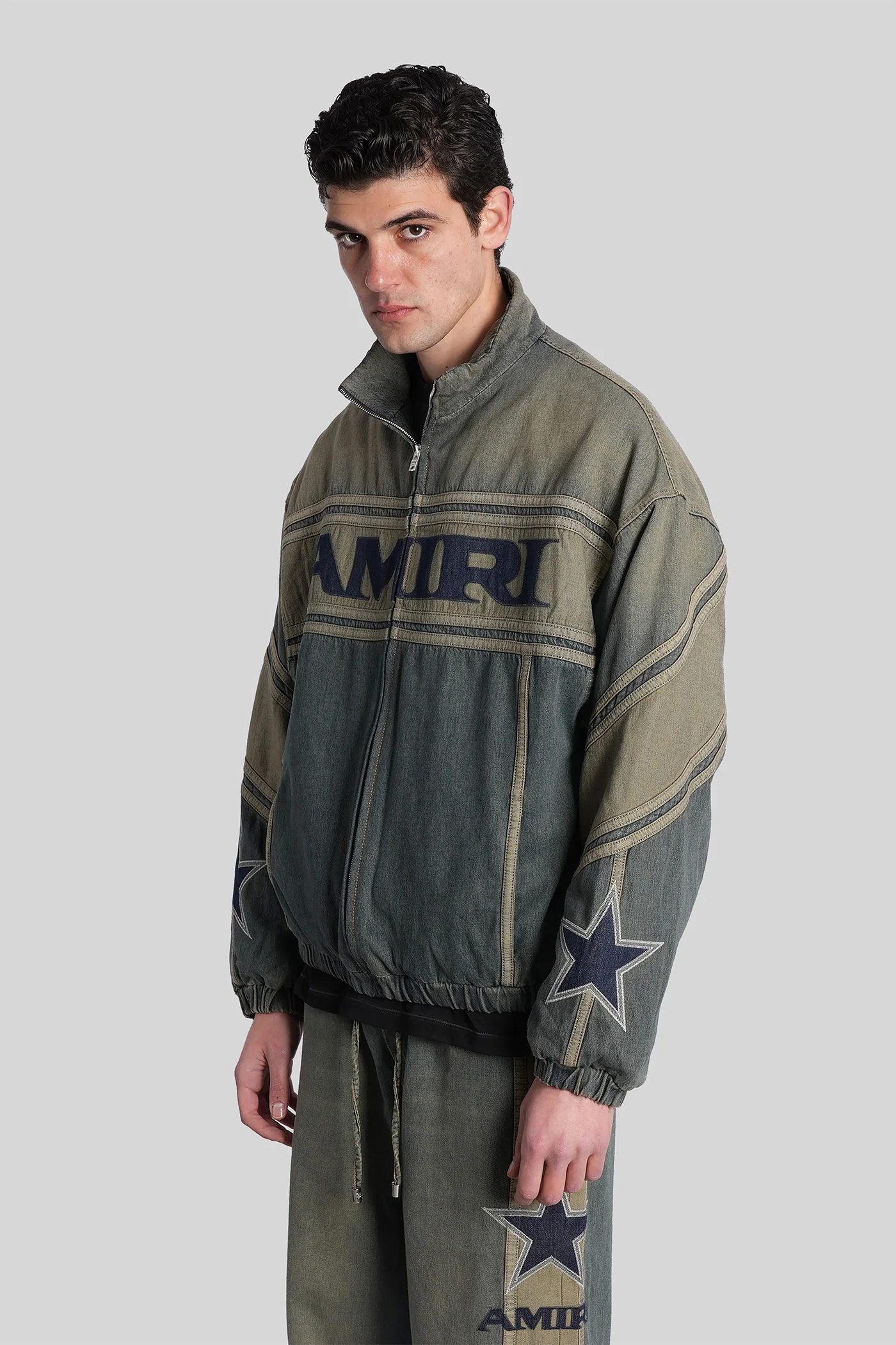 Bomber Jacket in blue denim - Image 4