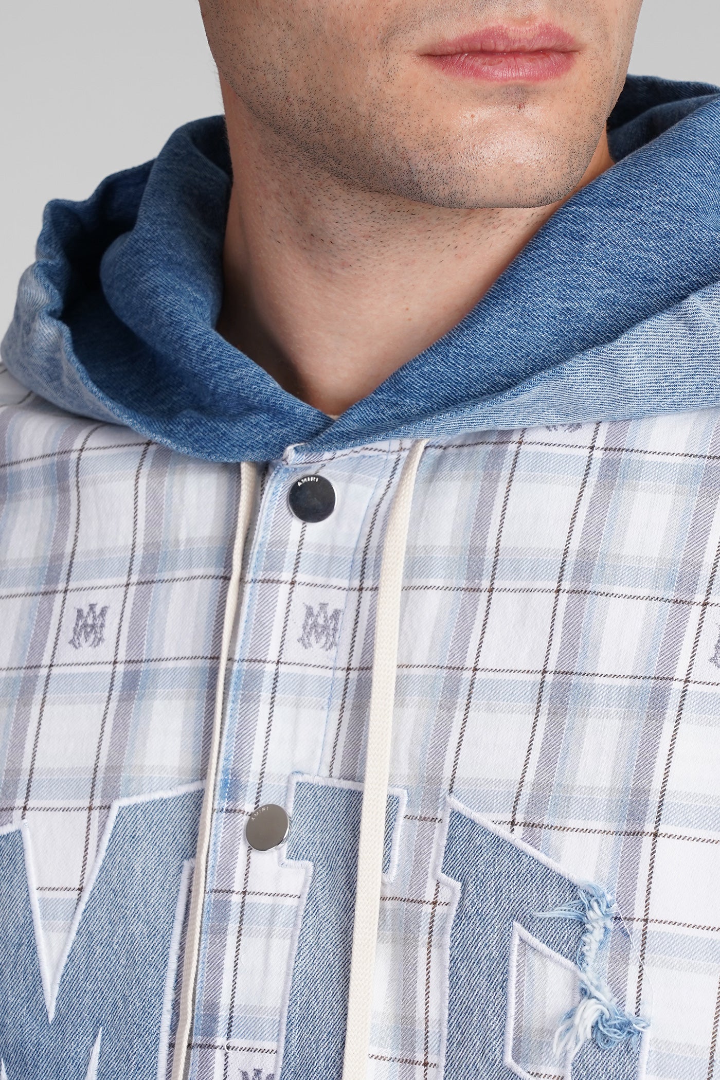 Casual jacket in cyan cotton - Image 5
