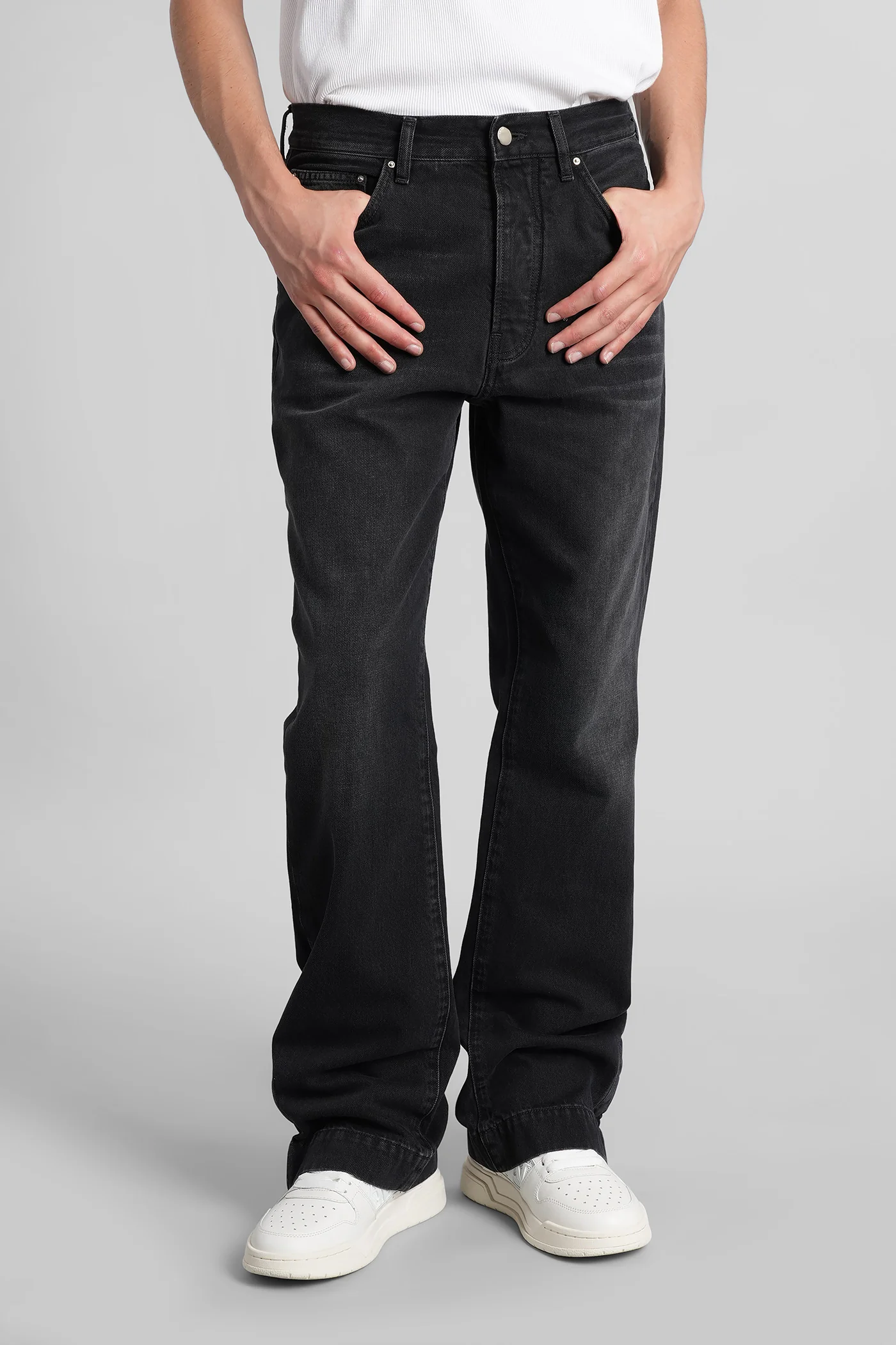 Jeans in black cotton