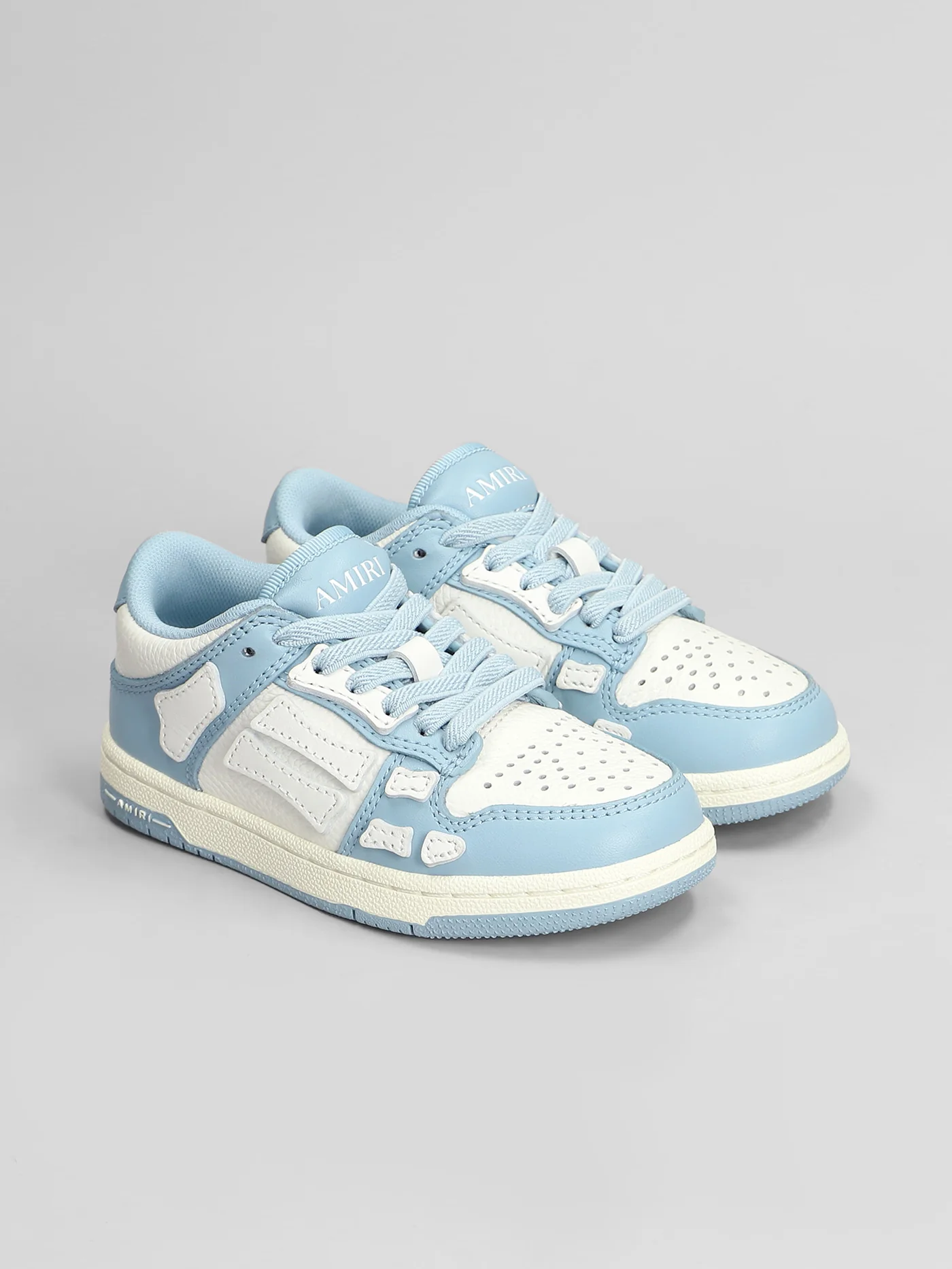 Skel top low Sneakers in cyan leather - Image 2