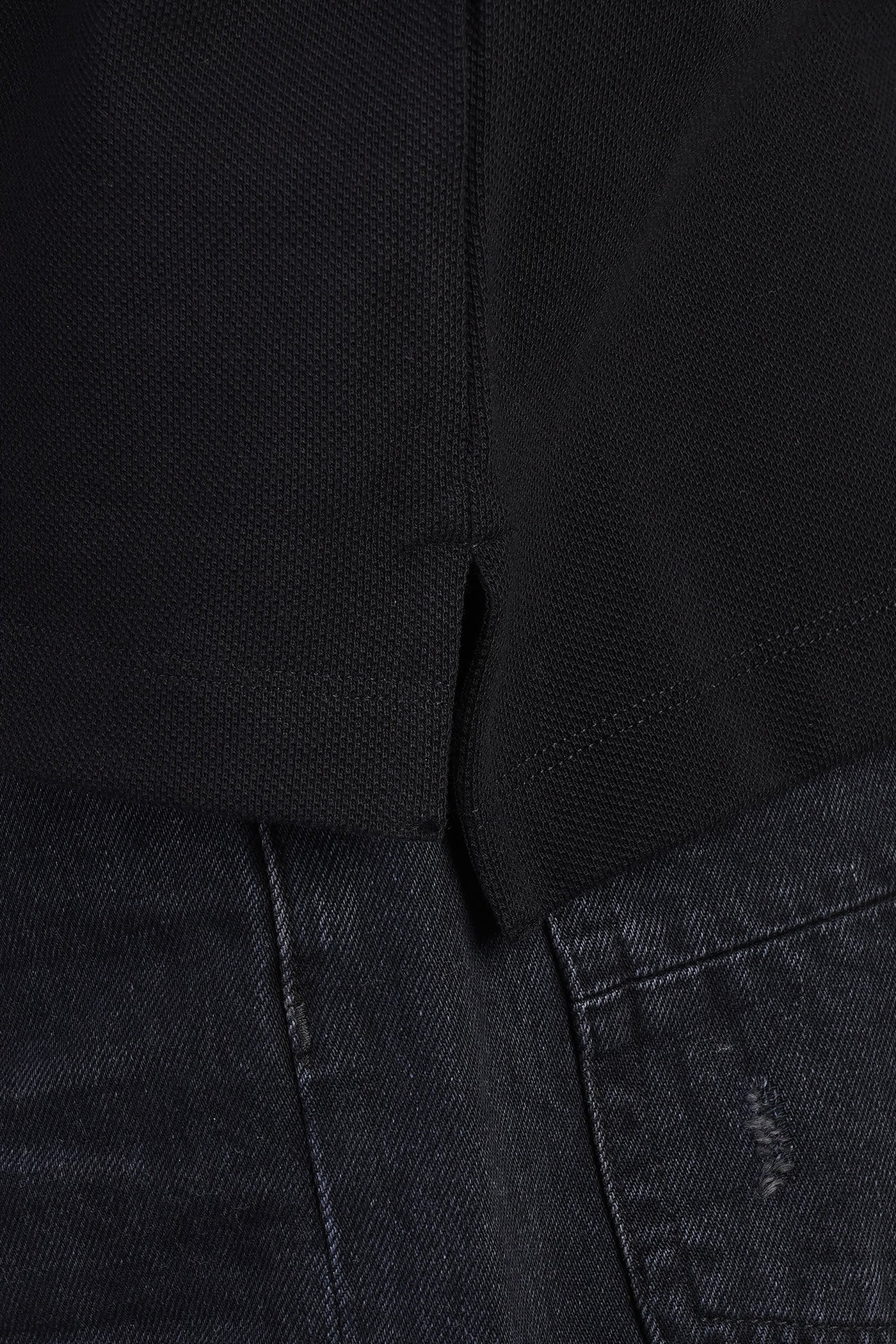 Polo in black cotton - Image 4