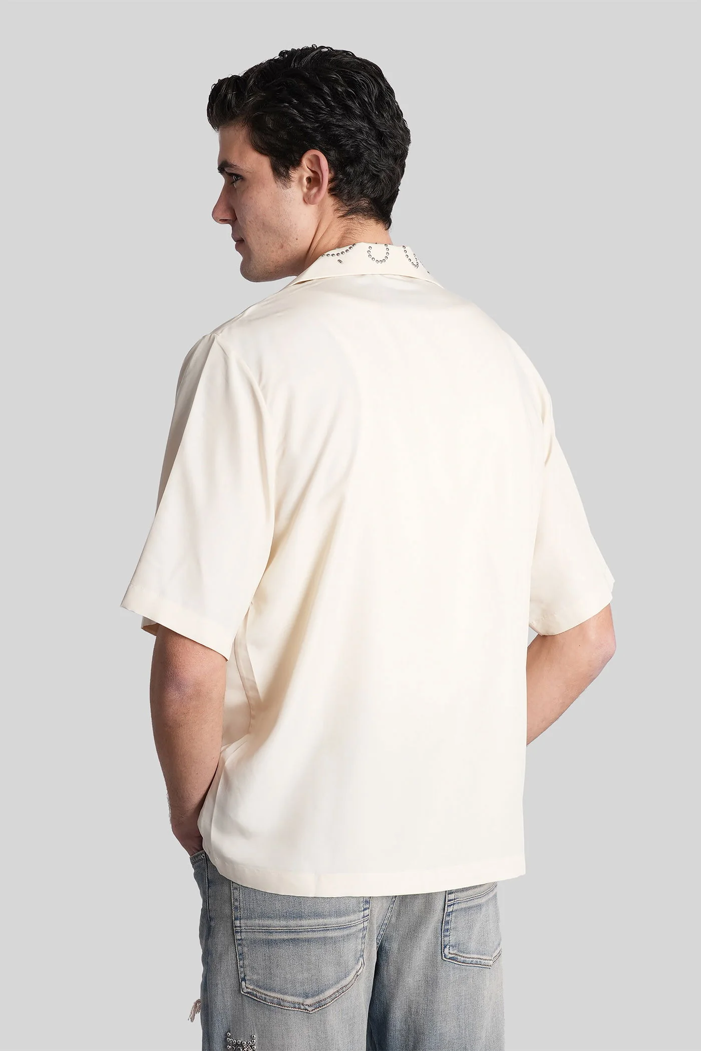 Shirt in beige polyester - Image 3