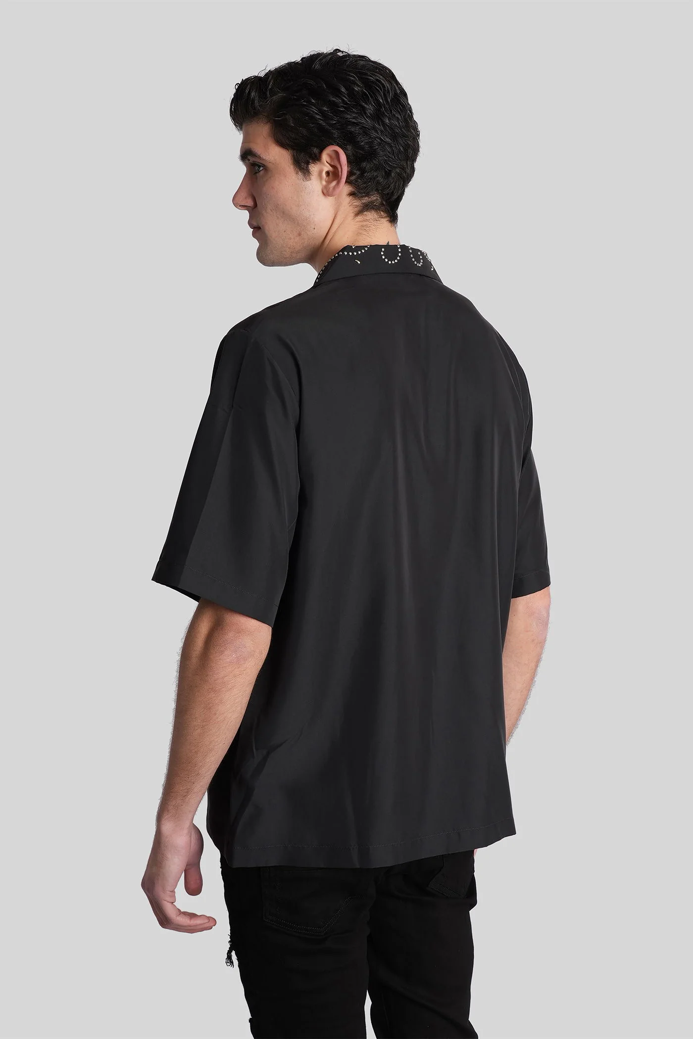 Shirt in black polyester - Image 3
