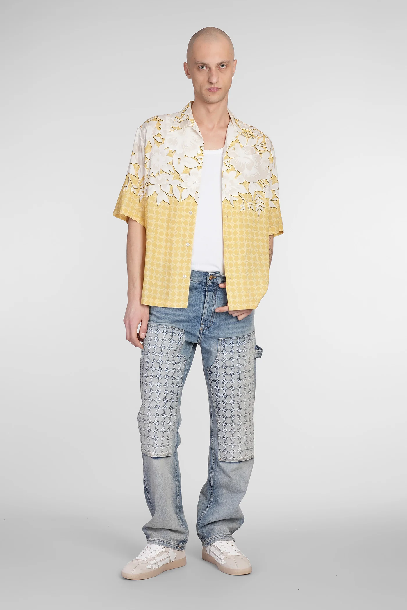 Shirt in yellow viscose - Image 2