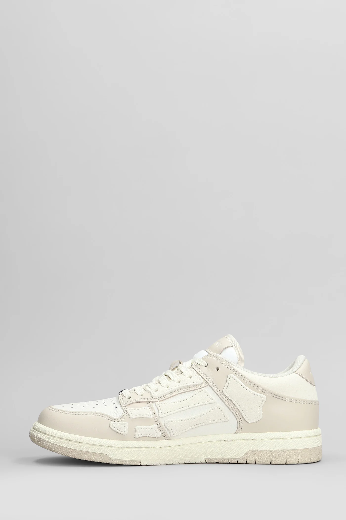 Skel top low Sneakers in beige leather - Image 3