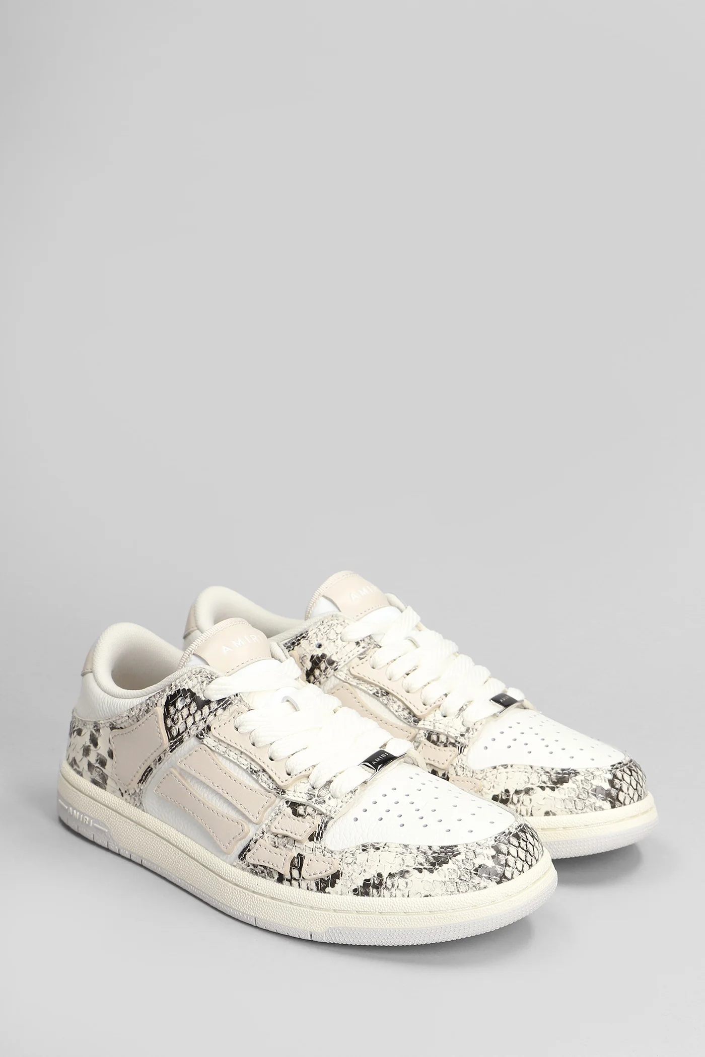 Skel top low Sneakers in beige leather - Image 2