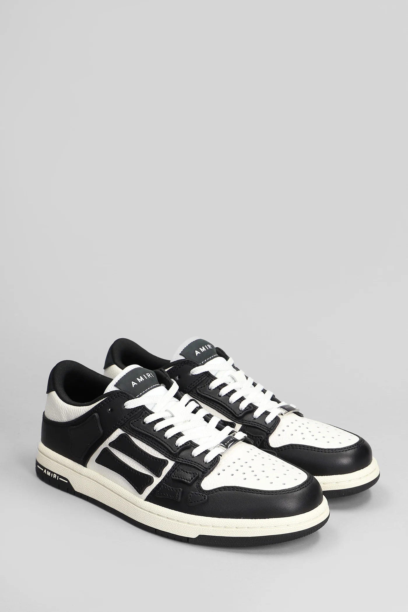 Skel top low Sneakers in black leather - Image 2