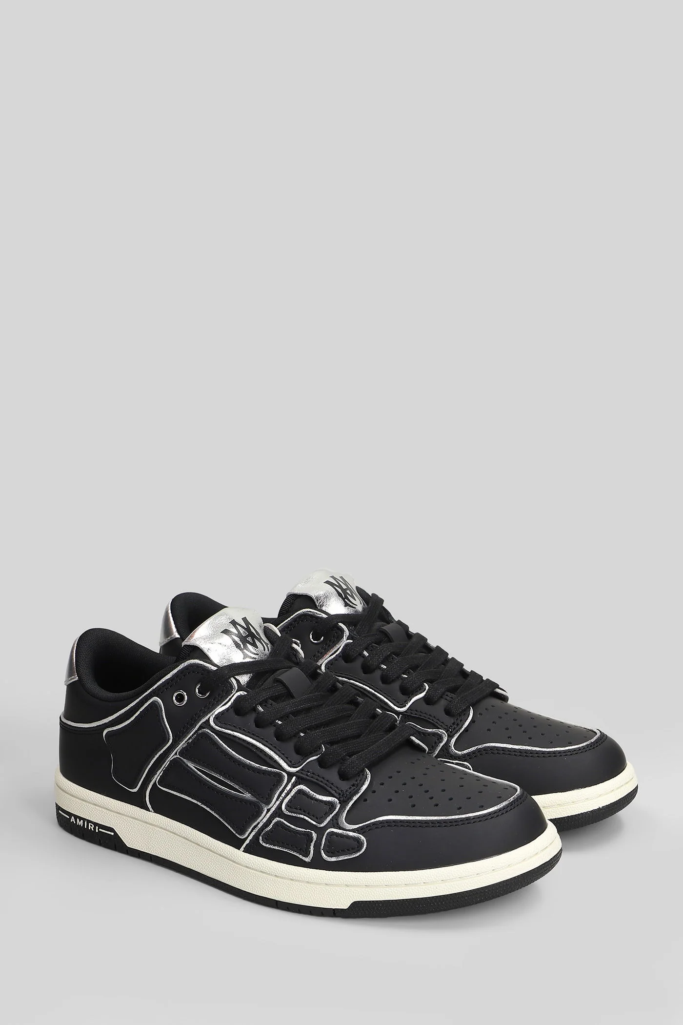 Skel top low Sneakers in black leather - Image 2