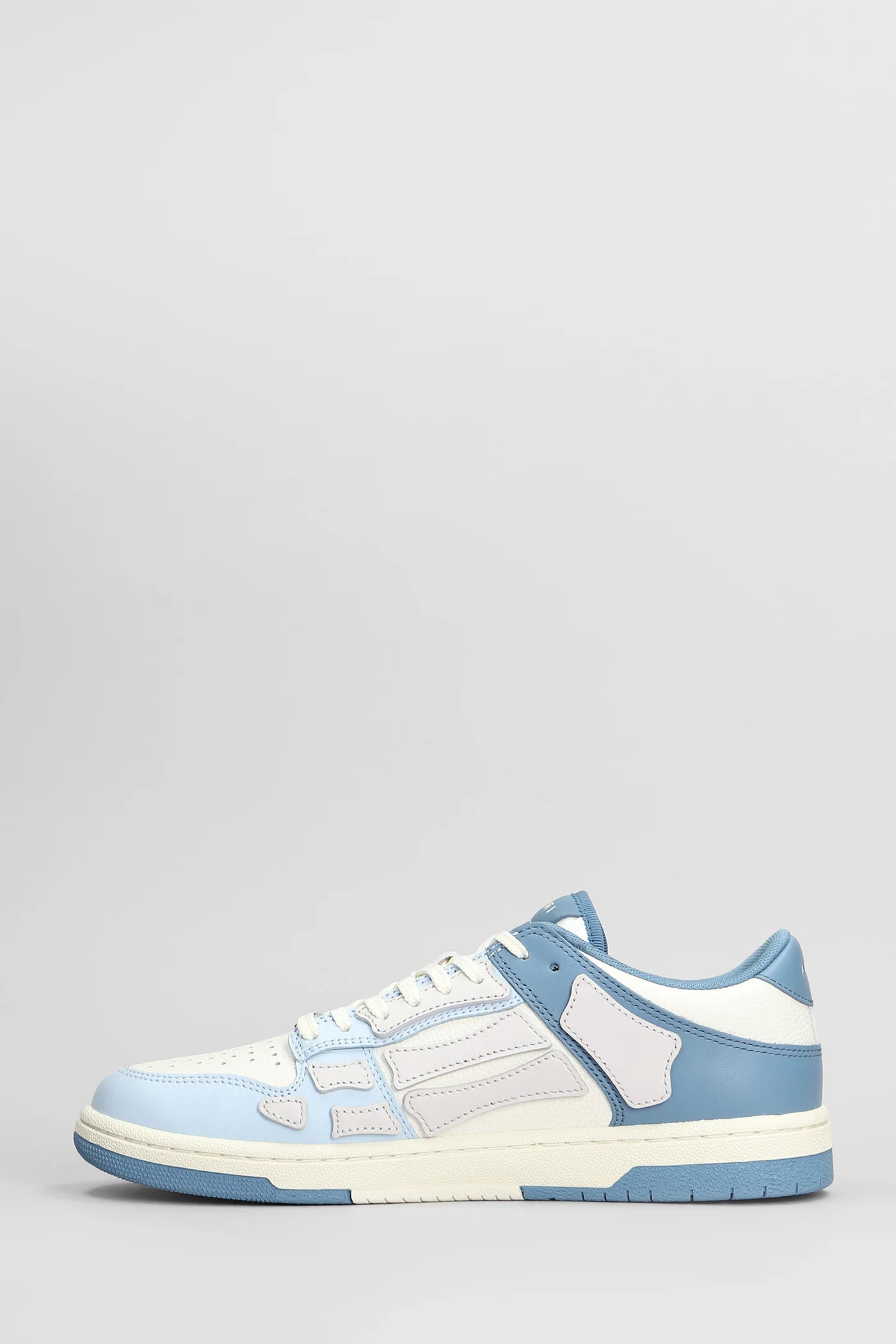 Skel top Sneakers in cyan leather - Image 3