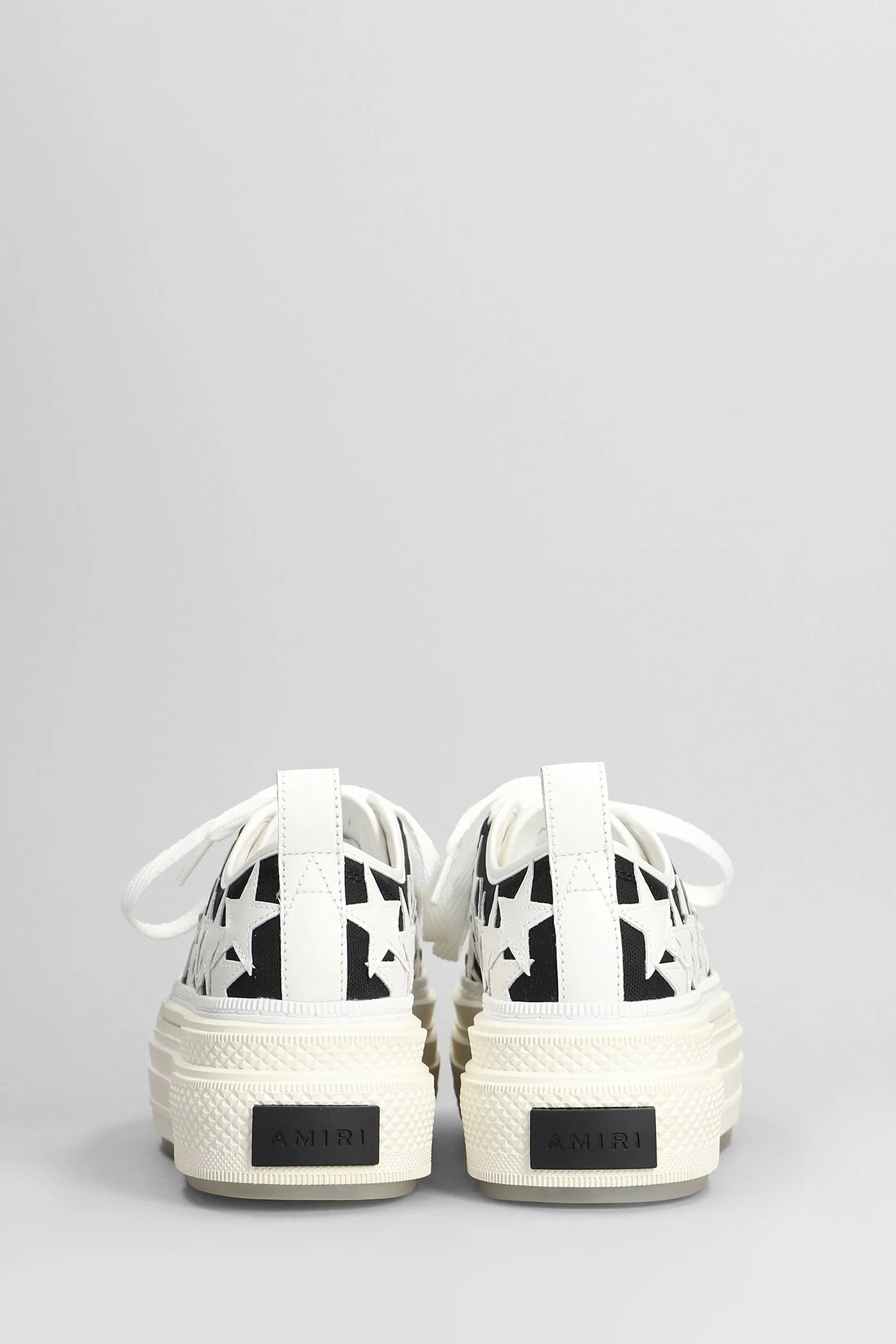 Stars court low Sneakers in black fabric - Image 4