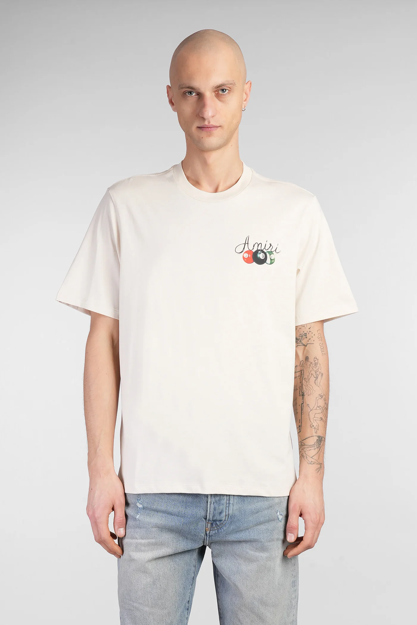 T-Shirt in beige cotton