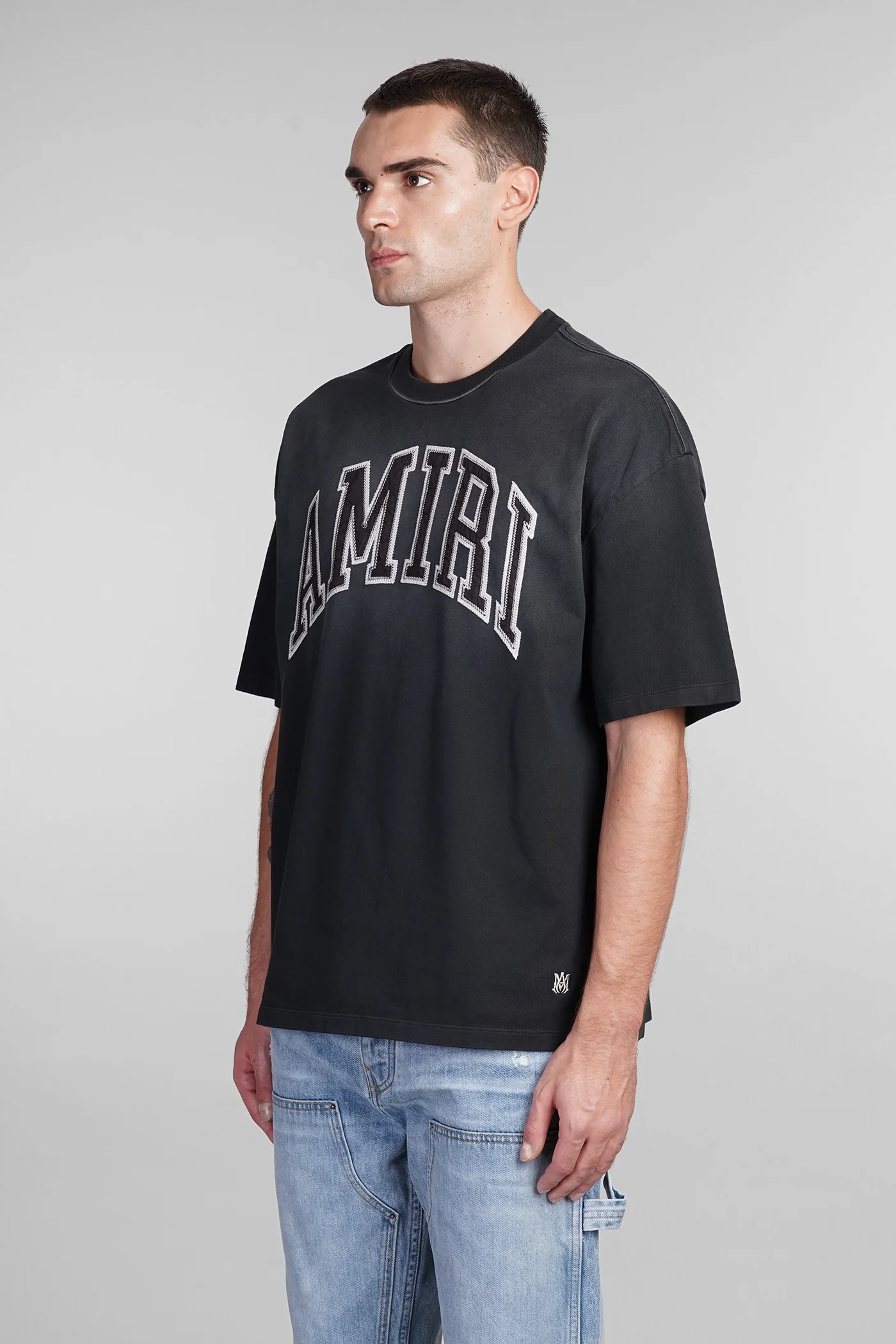 T-Shirt in black cotton - Image 4