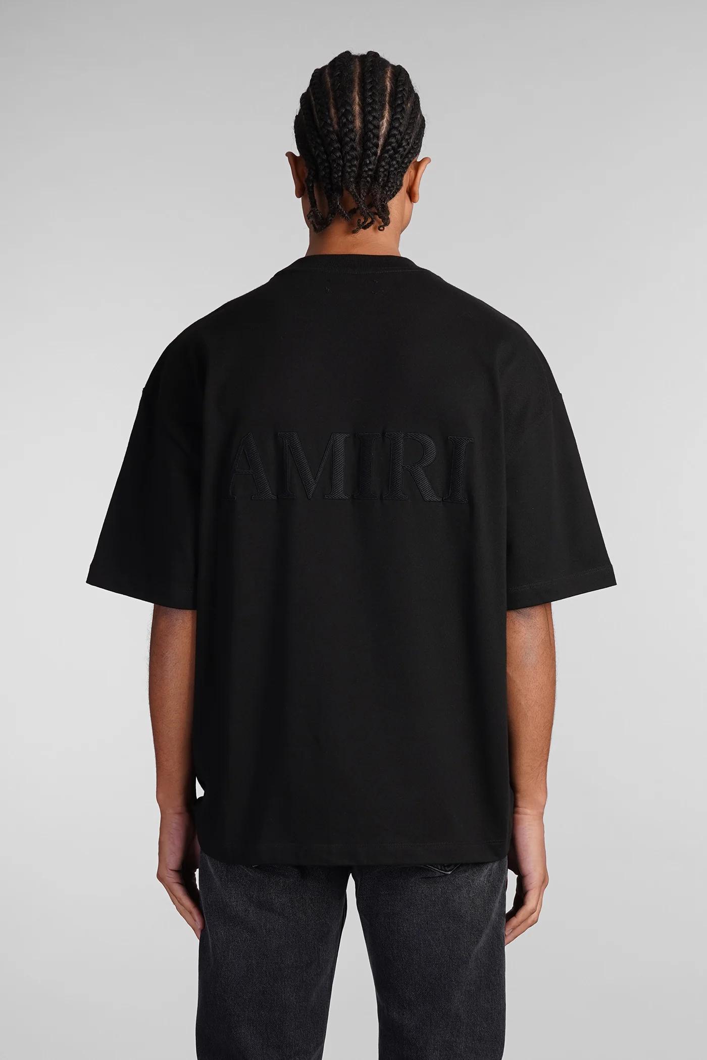 T-Shirt in black cotton - Image 3